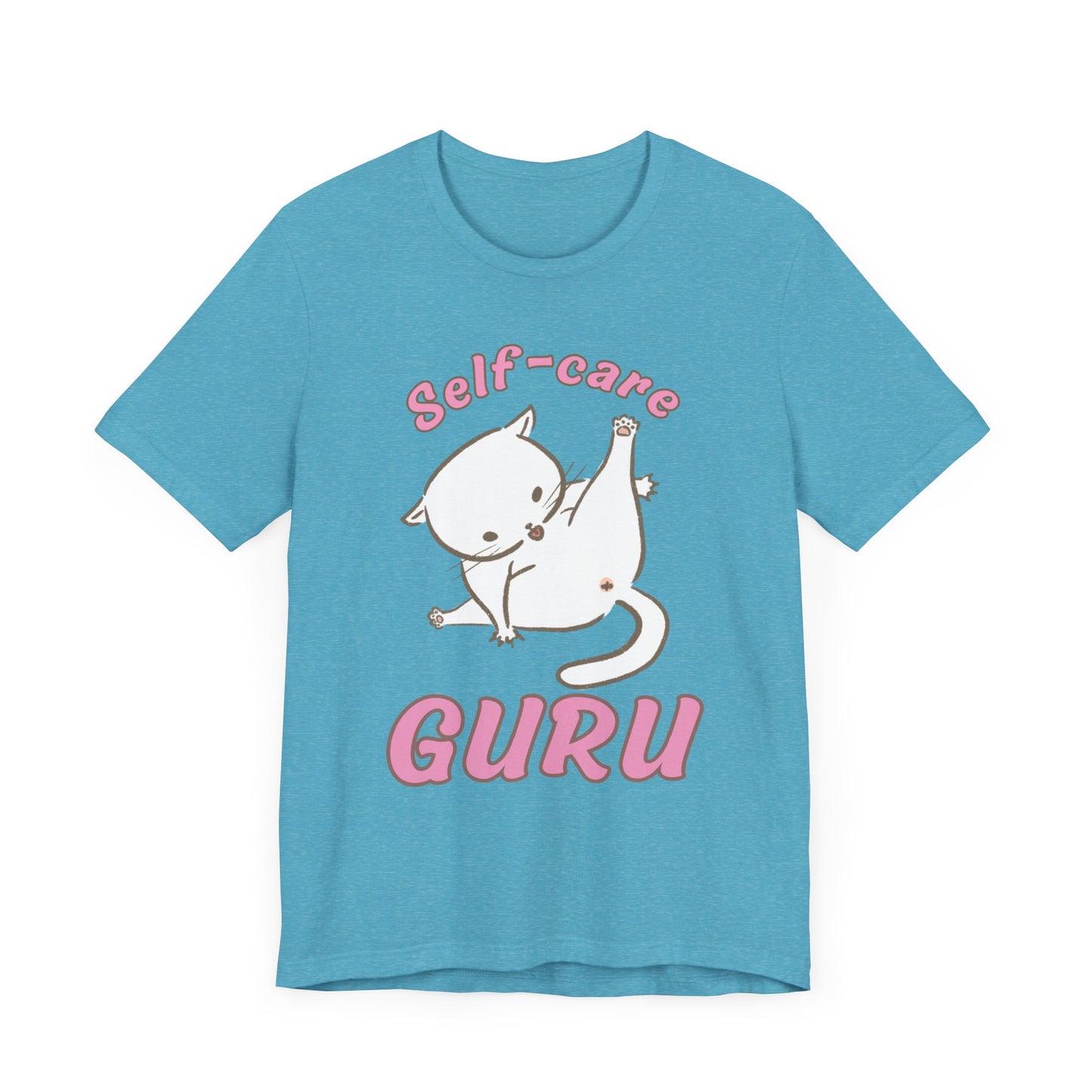Self-Care Guru Tee | Funny Cat Graphic T-Shirt