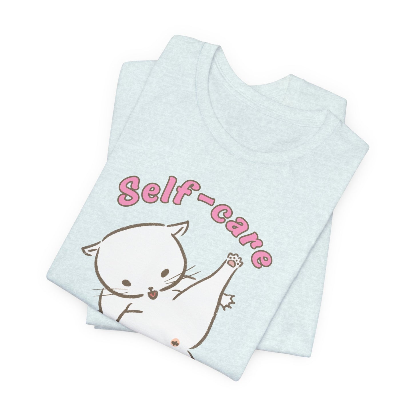 Self-Care Guru Tee | Funny Cat Graphic T-Shirt