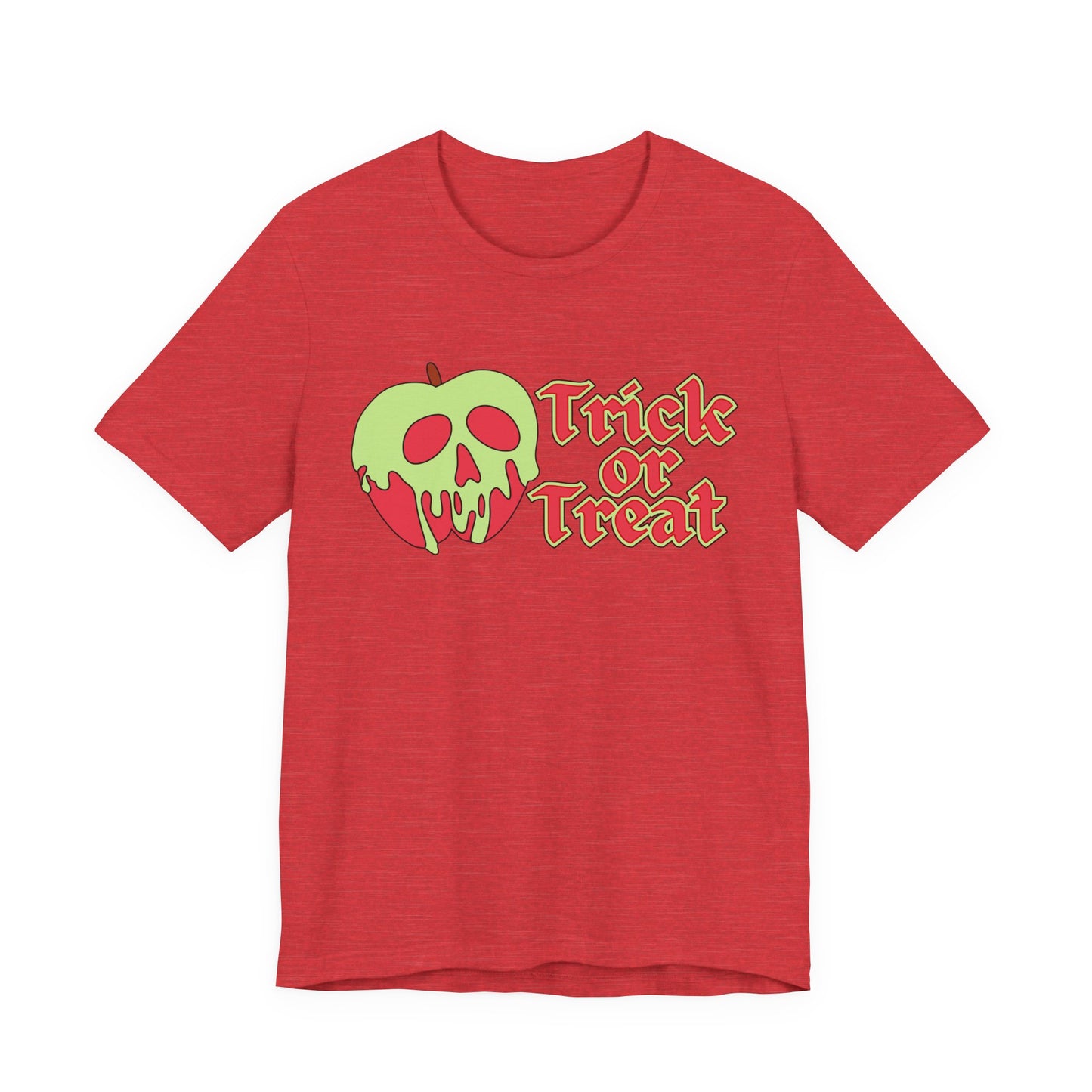 "Trick or Treat" Tee | Halloween Themed Apple Skull Graphic T-Shirt
