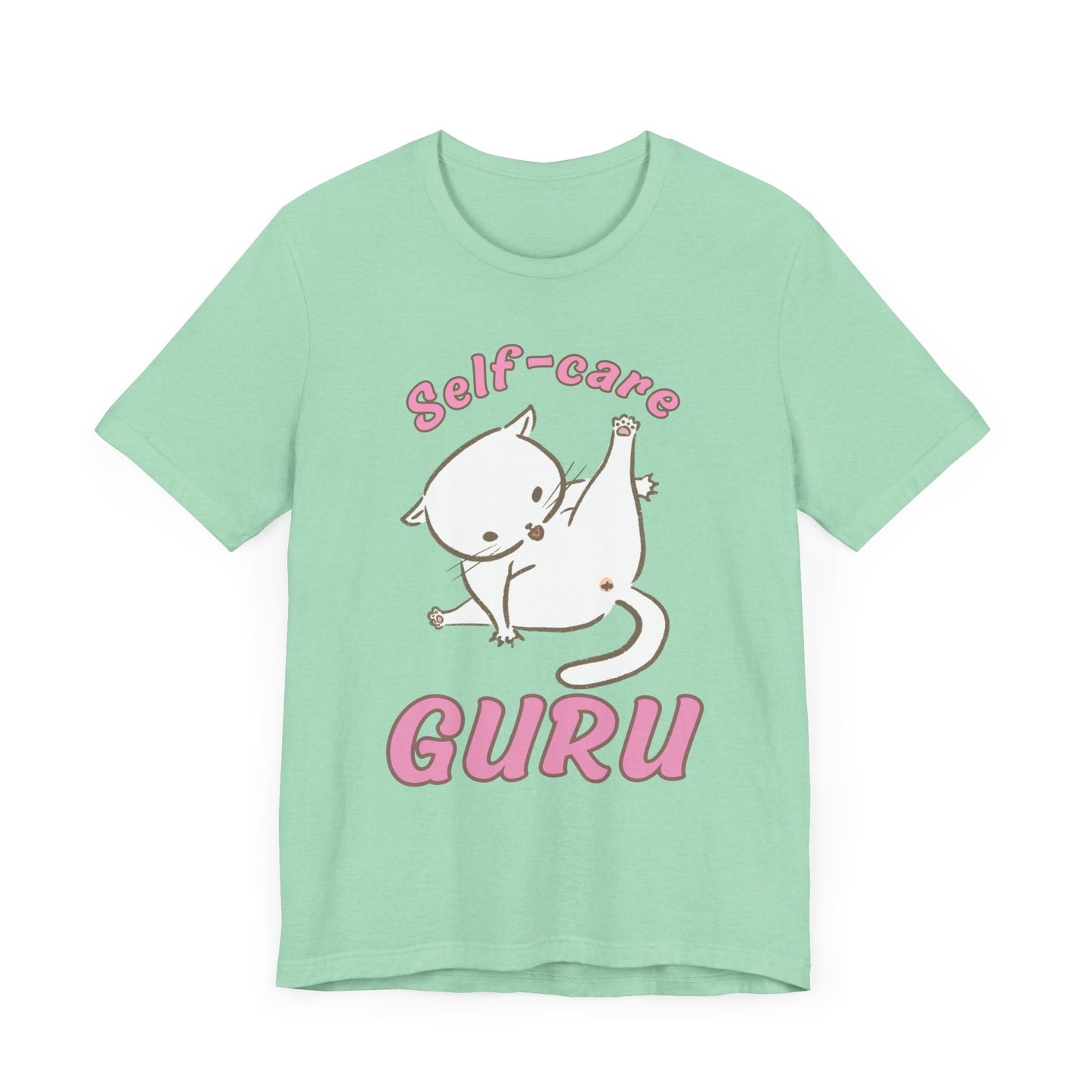 Self-Care Guru Tee | Funny Cat Graphic T-Shirt