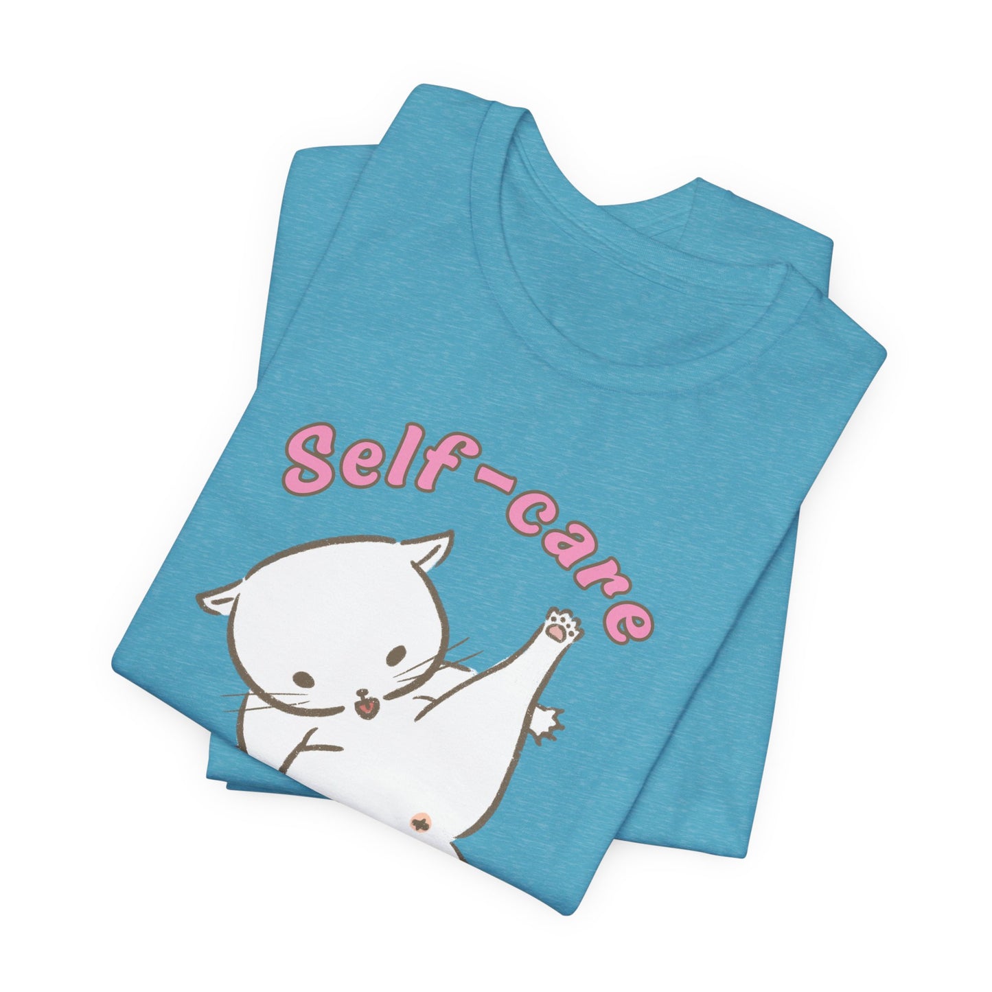 Self-Care Guru Tee | Funny Cat Graphic T-Shirt