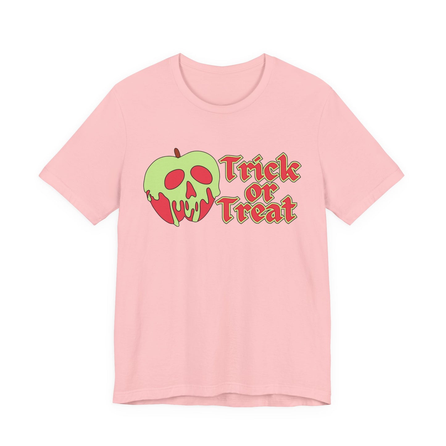 "Trick or Treat" Tee | Halloween Themed Apple Skull Graphic T-Shirt