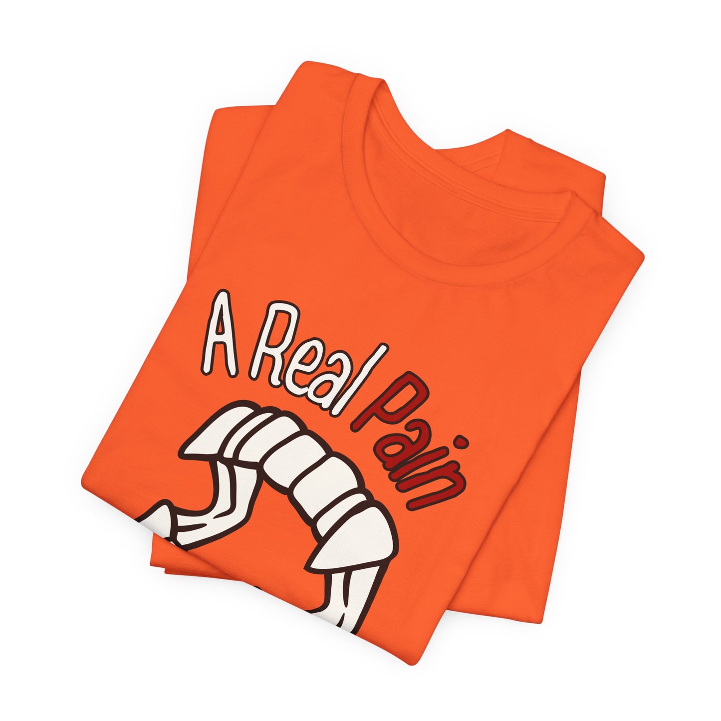 "A Real Pain in the Neck" Tee | Witty Halloween Vampire Teeth Graphic T-Shirt