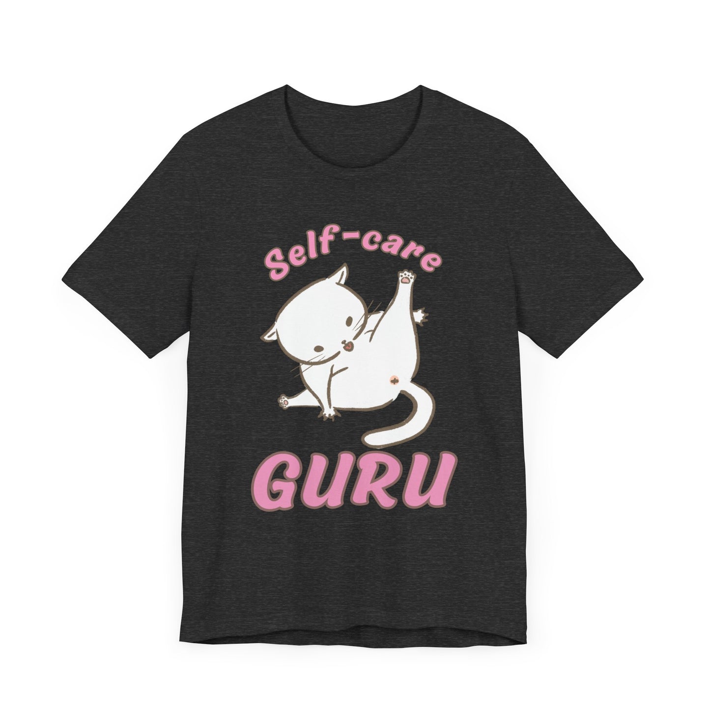 Self-Care Guru Tee | Funny Cat Graphic T-Shirt