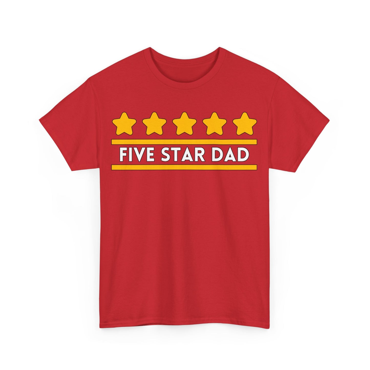 Five Star Dad Tee | Great Dad Graphic T-Shirt