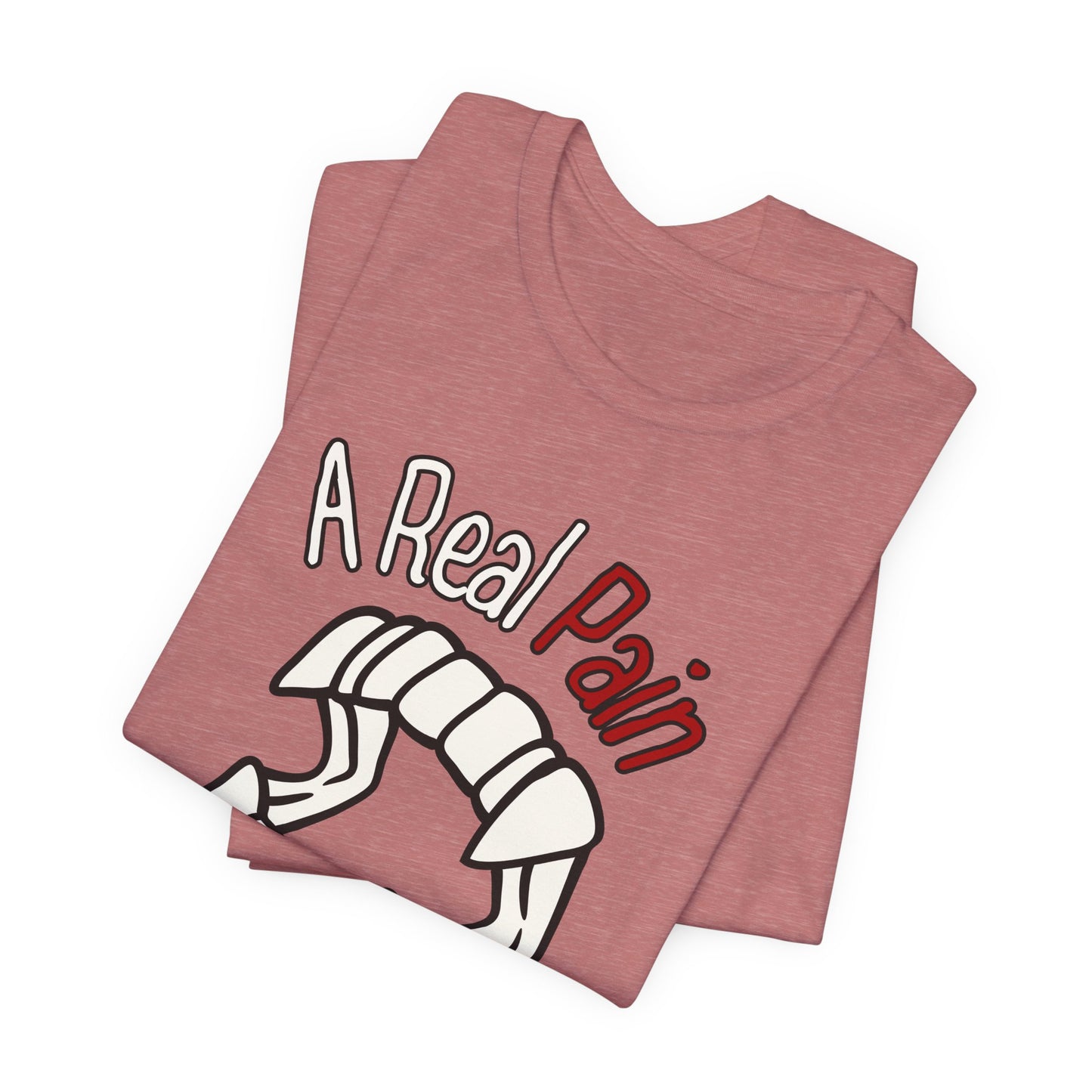 "A Real Pain in the Neck" Tee | Witty Halloween Vampire Teeth Graphic T-Shirt