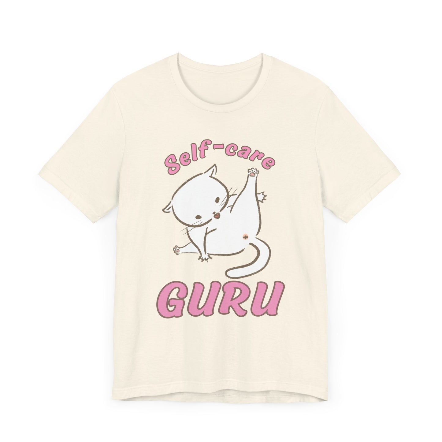 Self-Care Guru Tee | Funny Cat Graphic T-Shirt