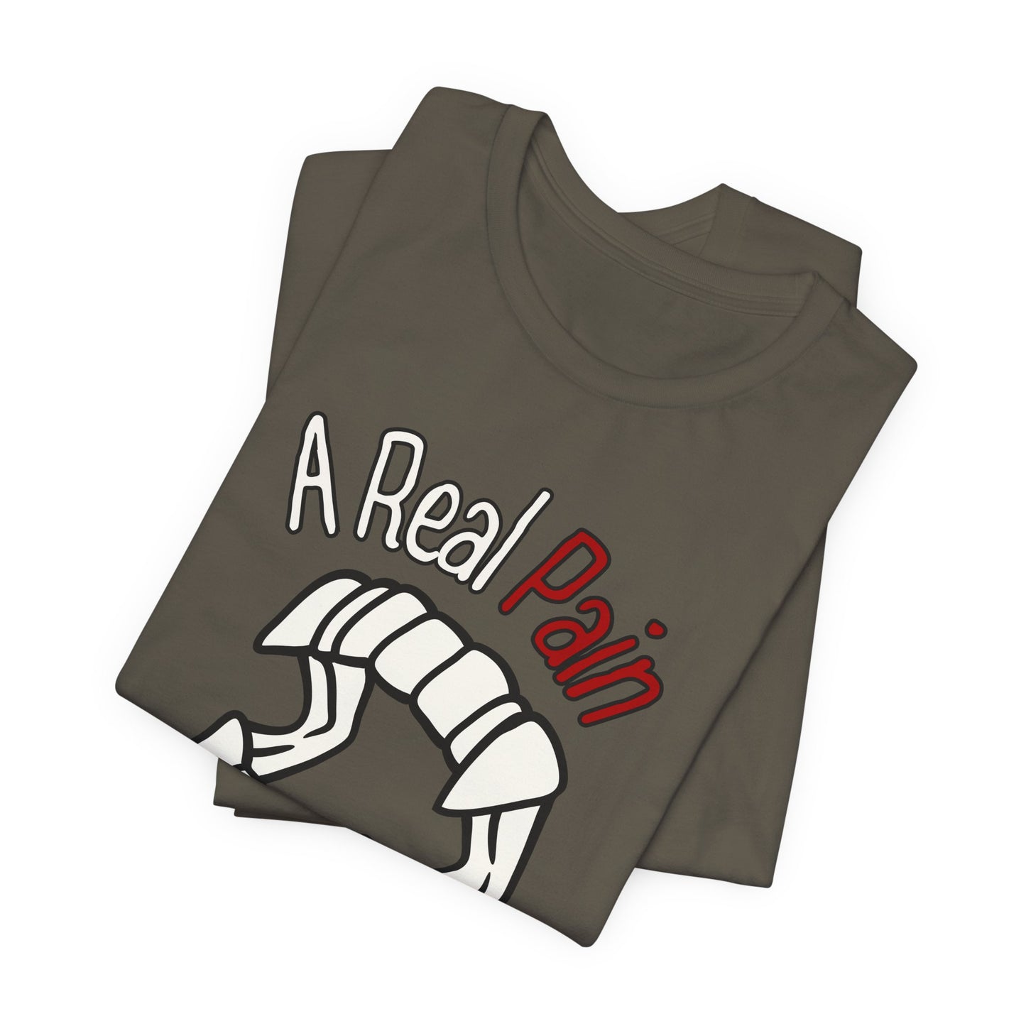 "A Real Pain in the Neck" Tee | Witty Halloween Vampire Teeth Graphic T-Shirt