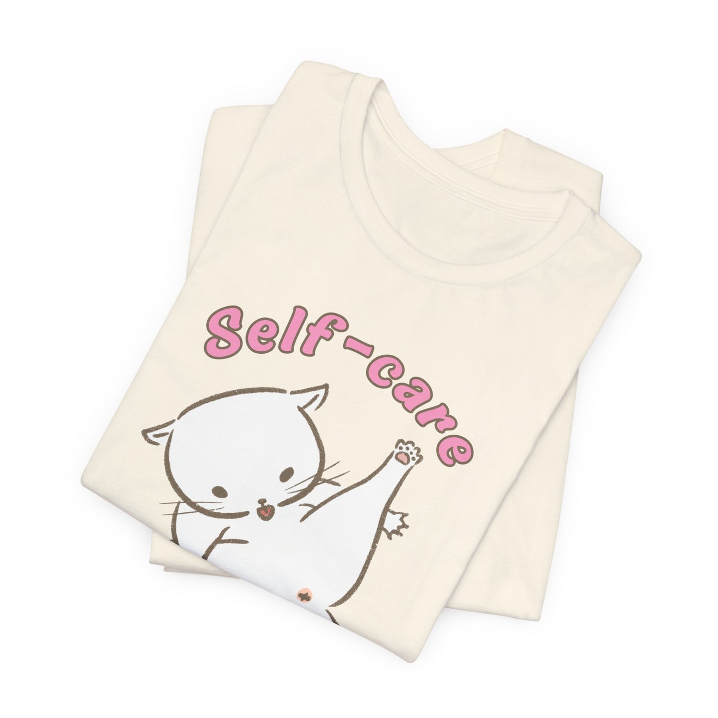 Self-Care Guru Tee | Funny Cat Graphic T-Shirt