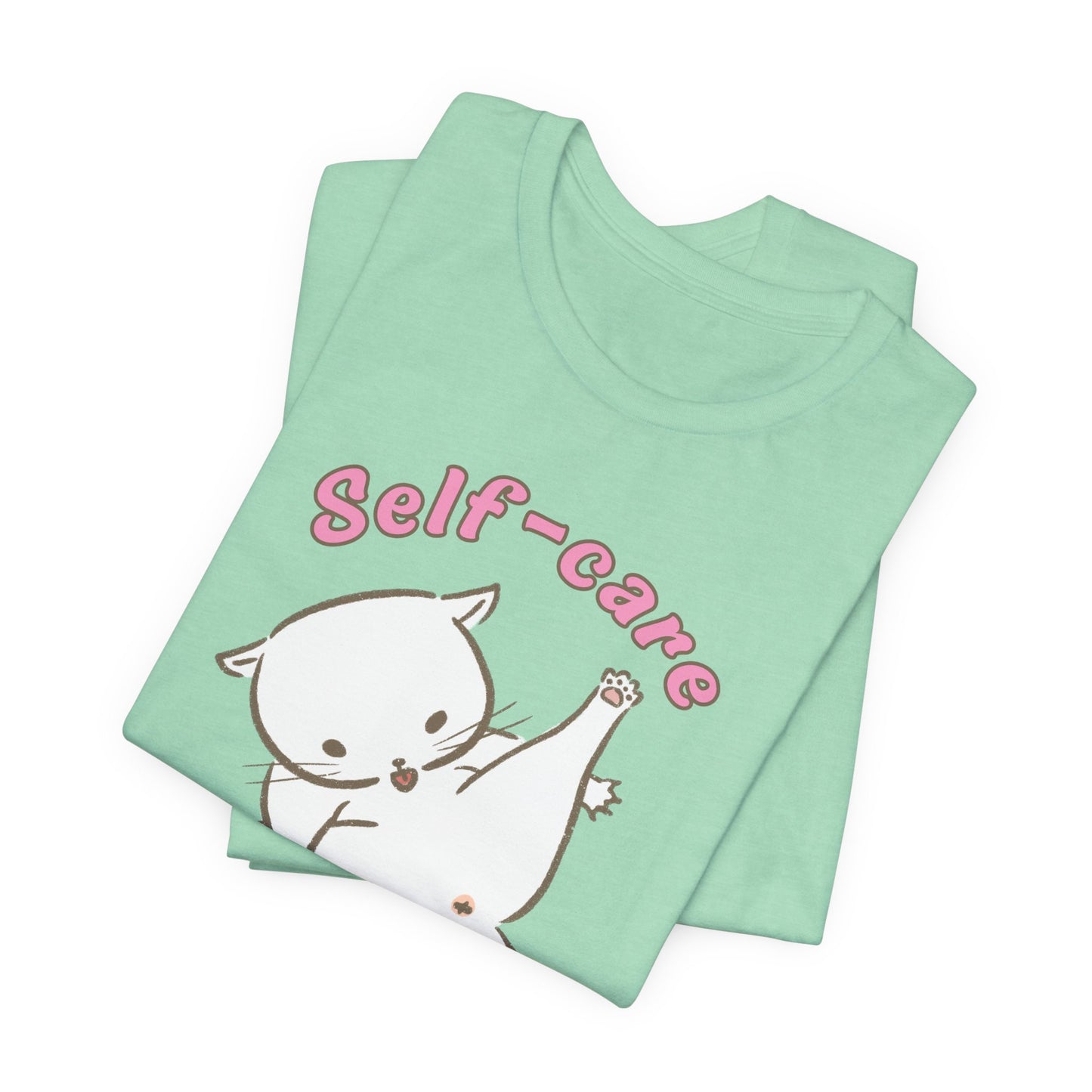 Self-Care Guru Tee | Funny Cat Graphic T-Shirt