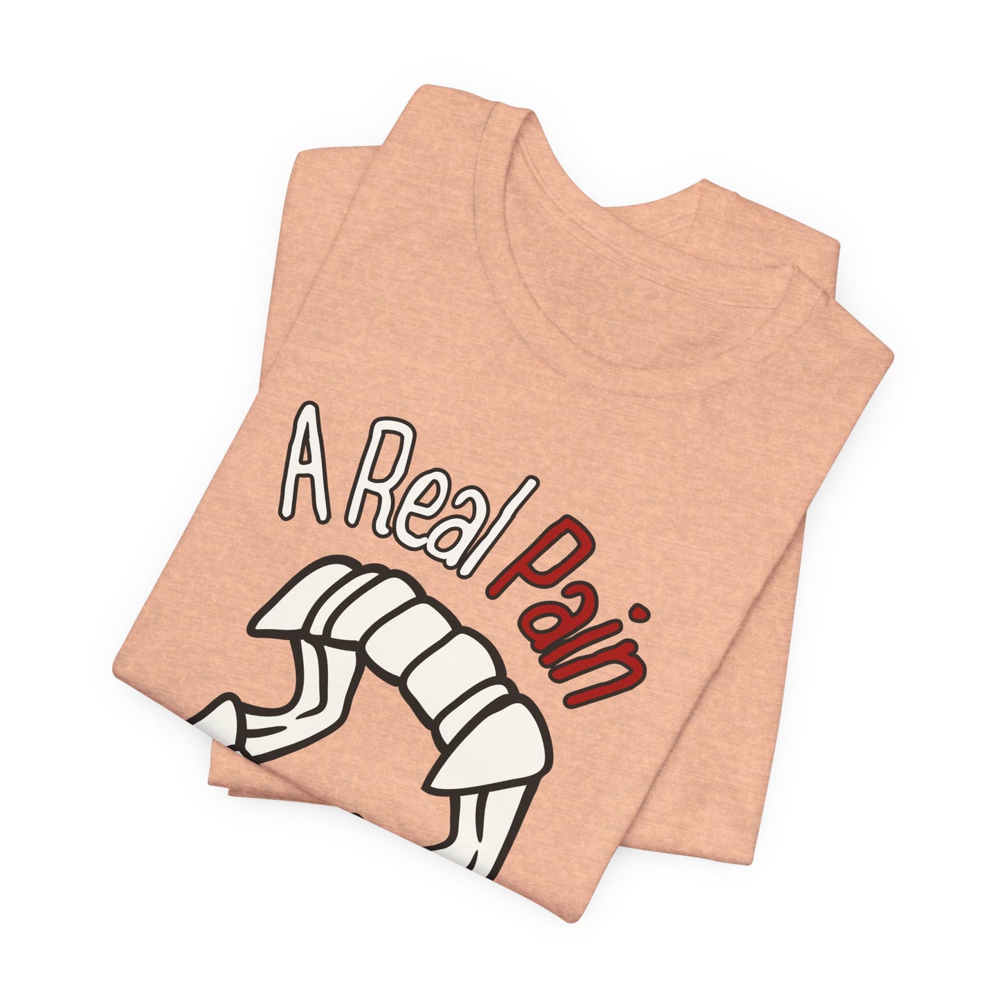 "A Real Pain in the Neck" Tee | Witty Halloween Vampire Teeth Graphic T-Shirt