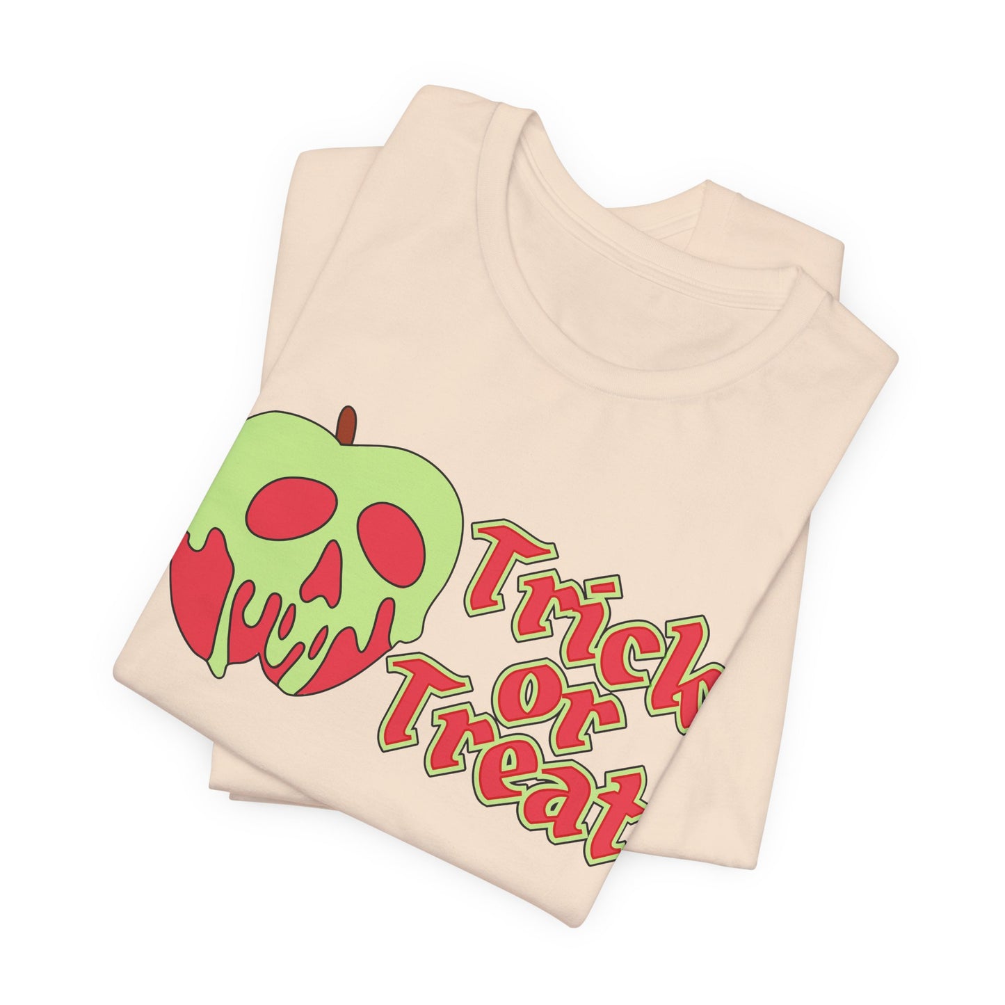 "Trick or Treat" Tee | Halloween Themed Apple Skull Graphic T-Shirt