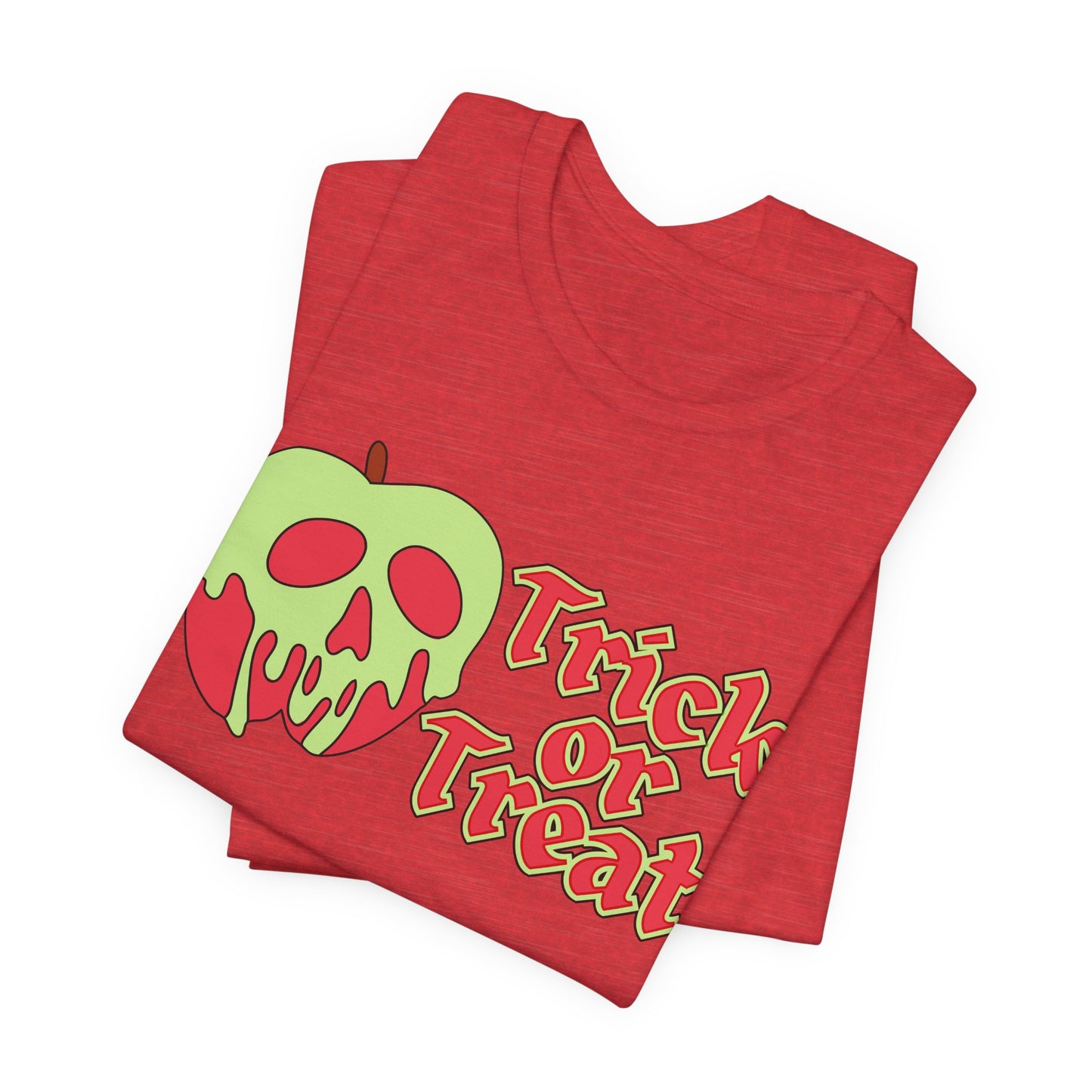 "Trick or Treat" Tee | Halloween Themed Apple Skull Graphic T-Shirt