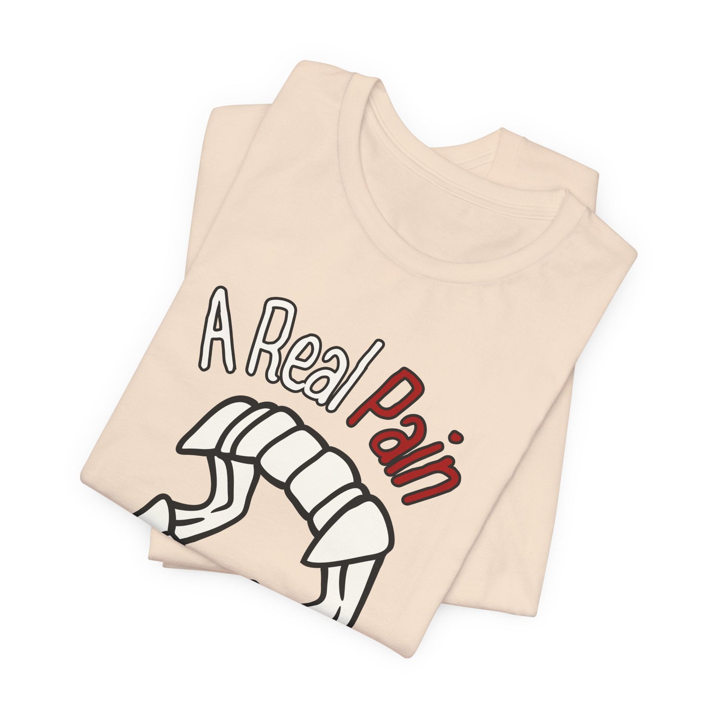 "A Real Pain in the Neck" Tee | Witty Halloween Vampire Teeth Graphic T-Shirt