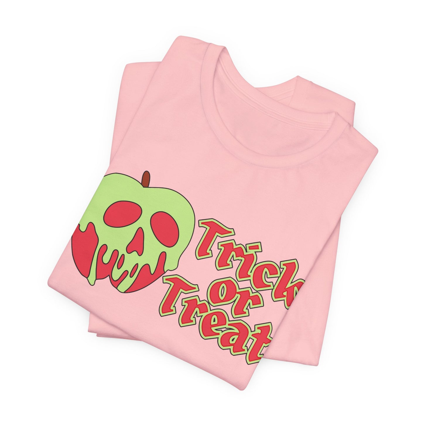 "Trick or Treat" Tee | Halloween Themed Apple Skull Graphic T-Shirt
