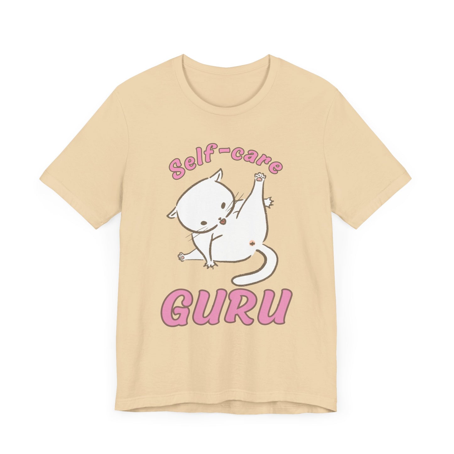 Self-Care Guru Tee | Funny Cat Graphic T-Shirt