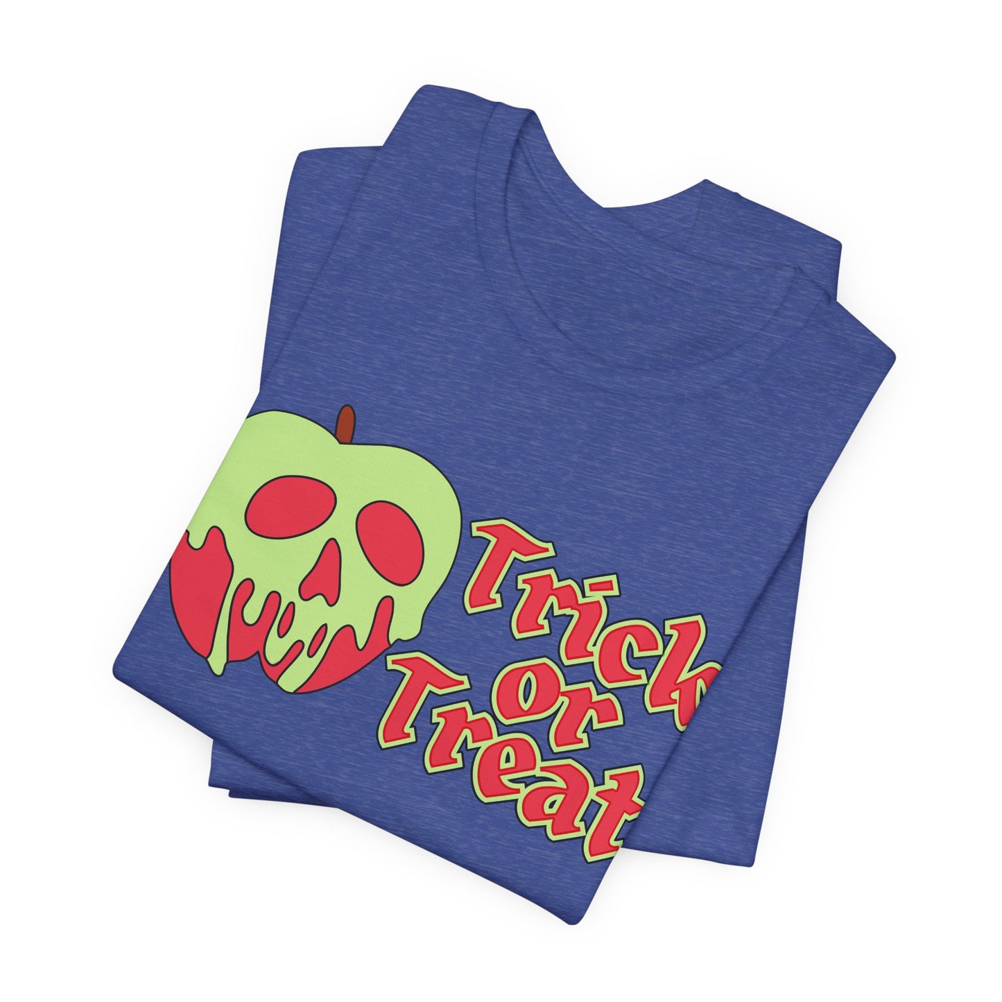 "Trick or Treat" Tee | Halloween Themed Apple Skull Graphic T-Shirt