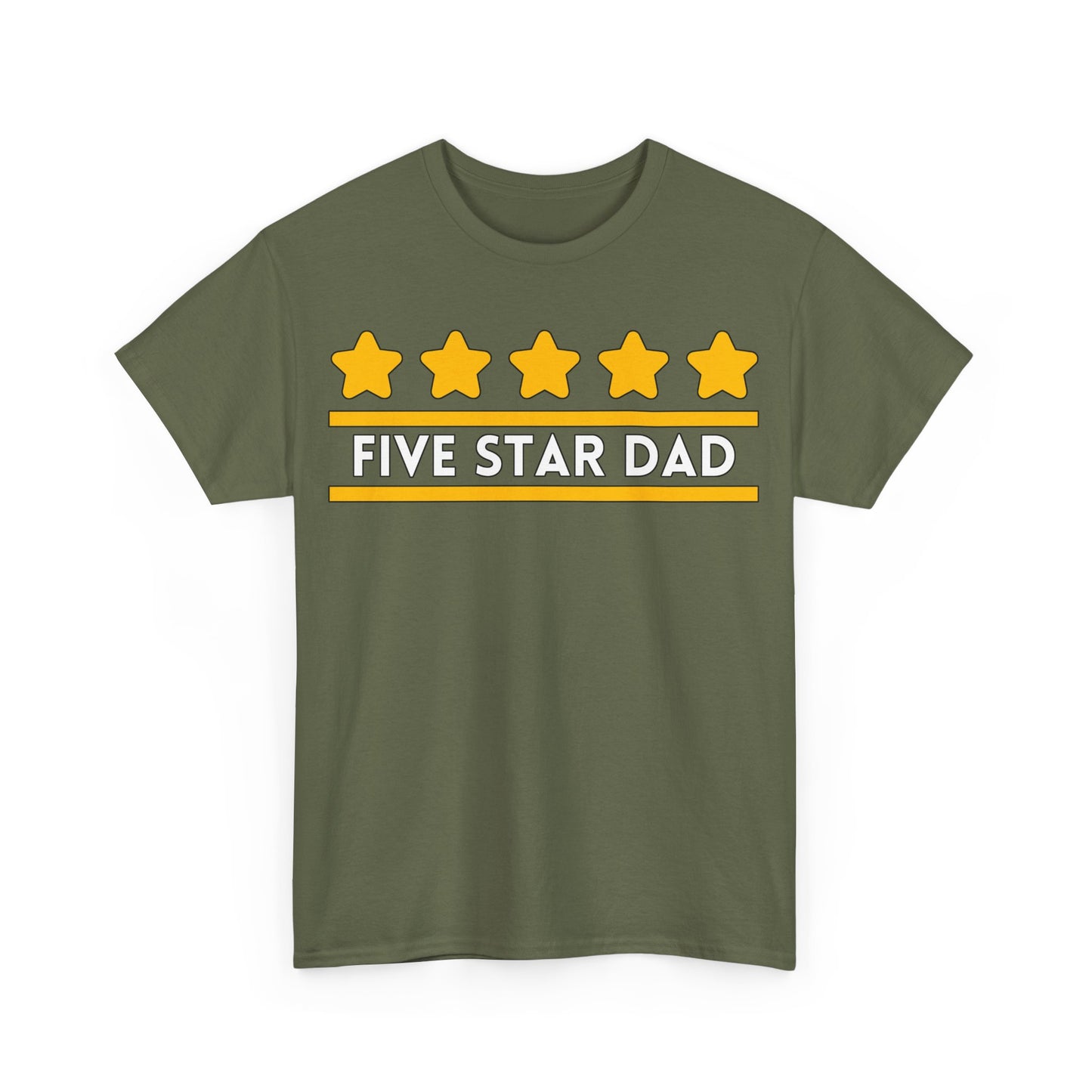 Five Star Dad Tee | Great Dad Graphic T-Shirt