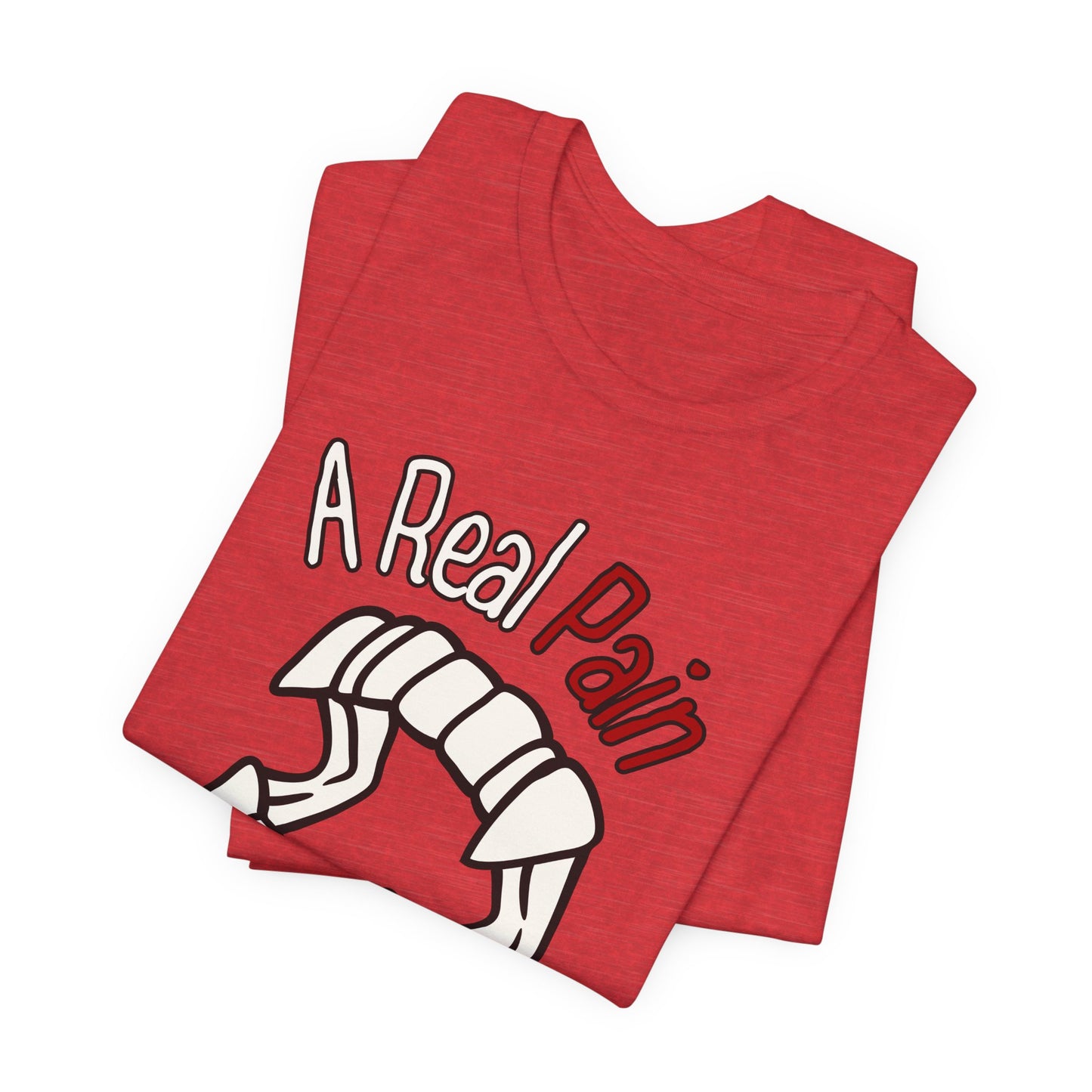 "A Real Pain in the Neck" Tee | Witty Halloween Vampire Teeth Graphic T-Shirt