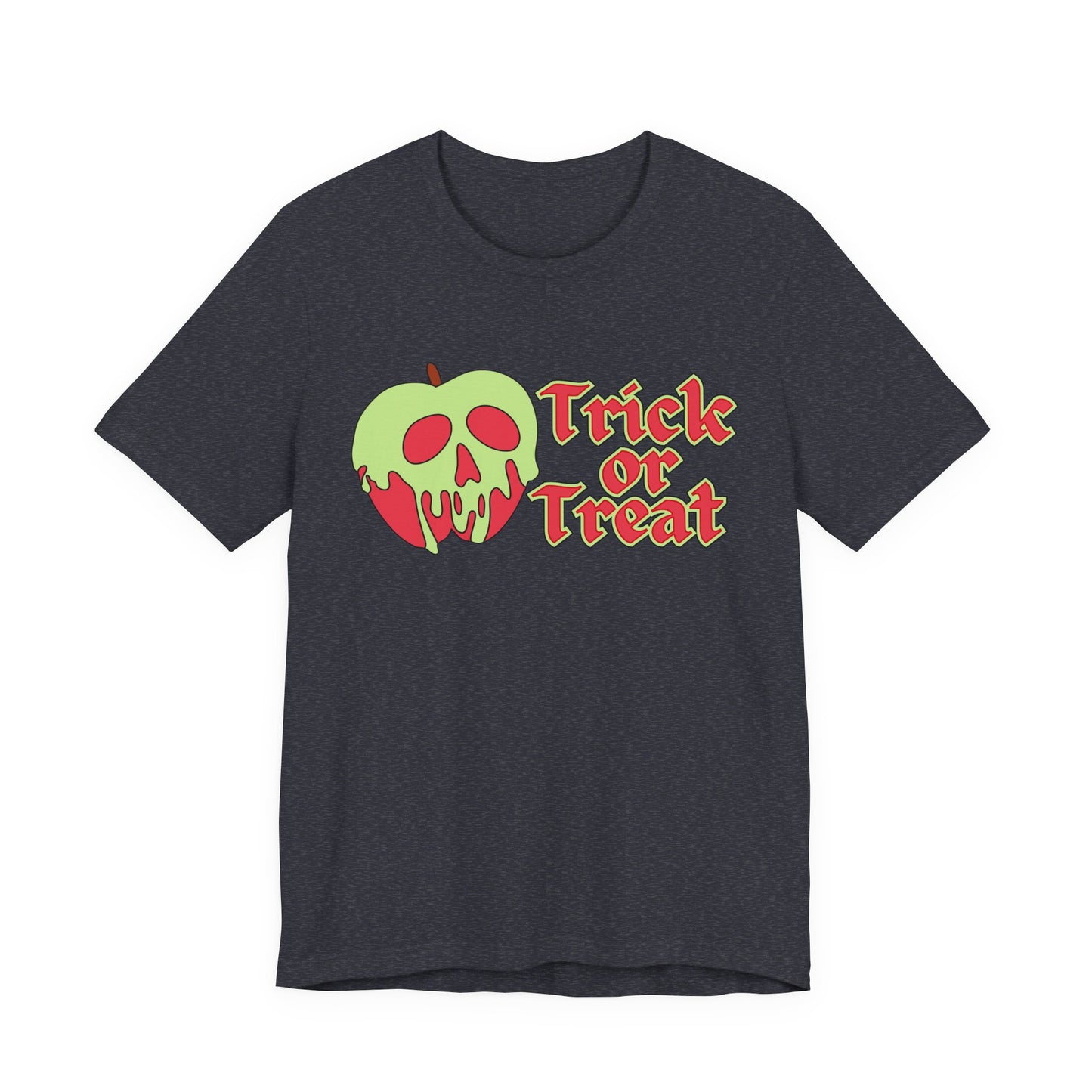 "Trick or Treat" Tee | Halloween Themed Apple Skull Graphic T-Shirt