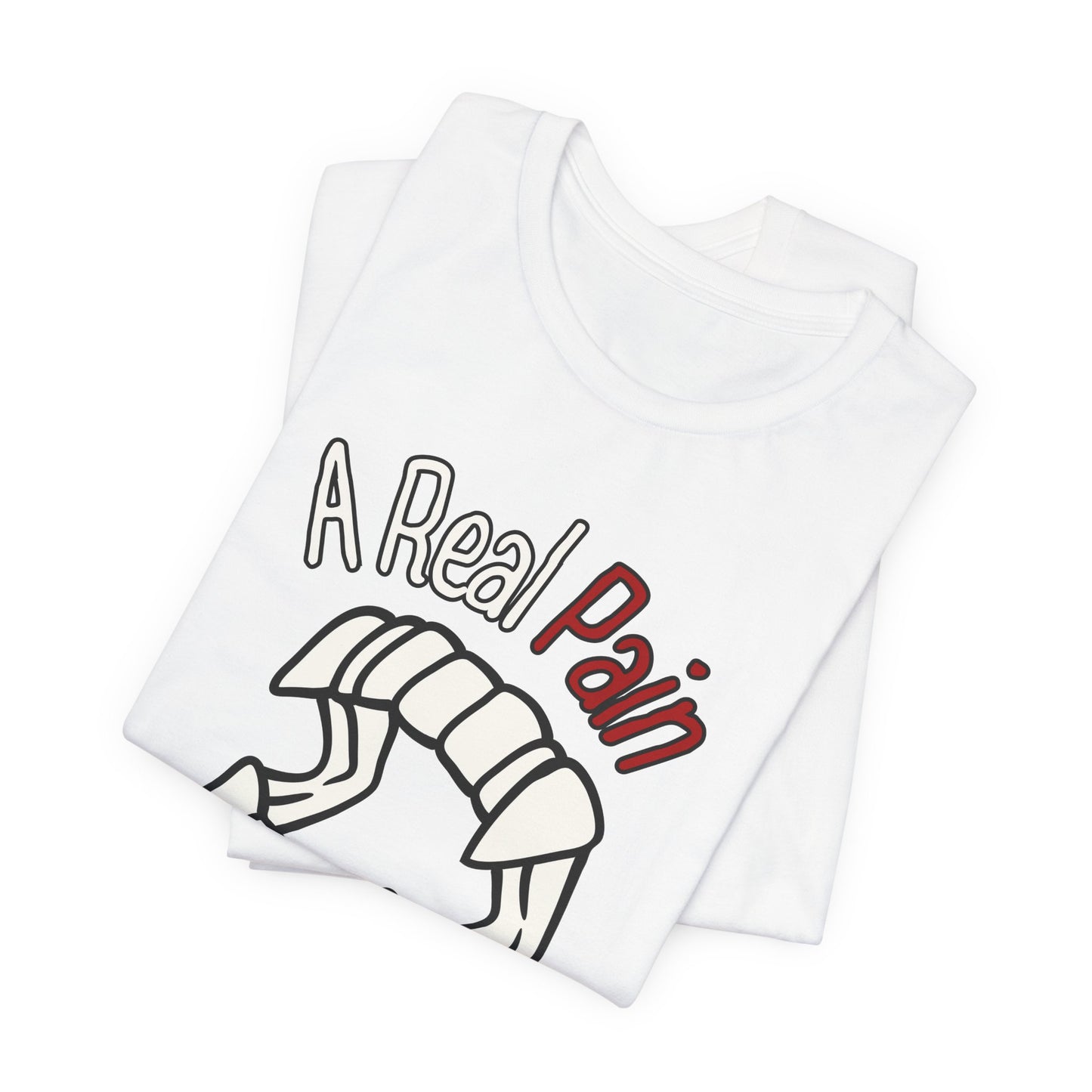 "A Real Pain in the Neck" Tee | Witty Halloween Vampire Teeth Graphic T-Shirt