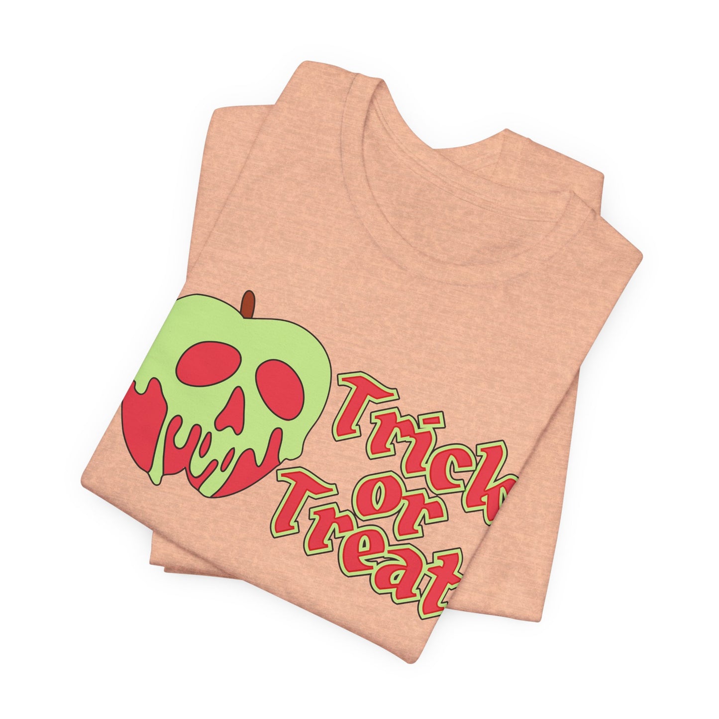 "Trick or Treat" Tee | Halloween Themed Apple Skull Graphic T-Shirt