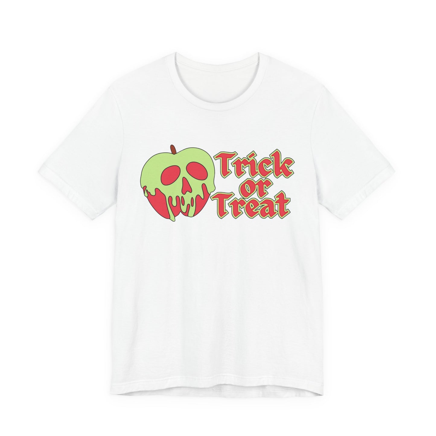 "Trick or Treat" Tee | Halloween Themed Apple Skull Graphic T-Shirt