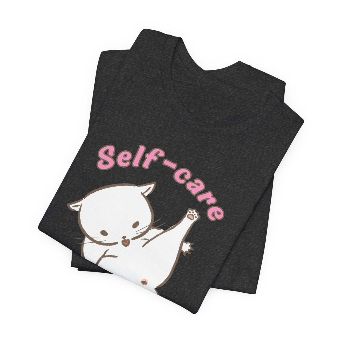 Self-Care Guru Tee | Funny Cat Graphic T-Shirt