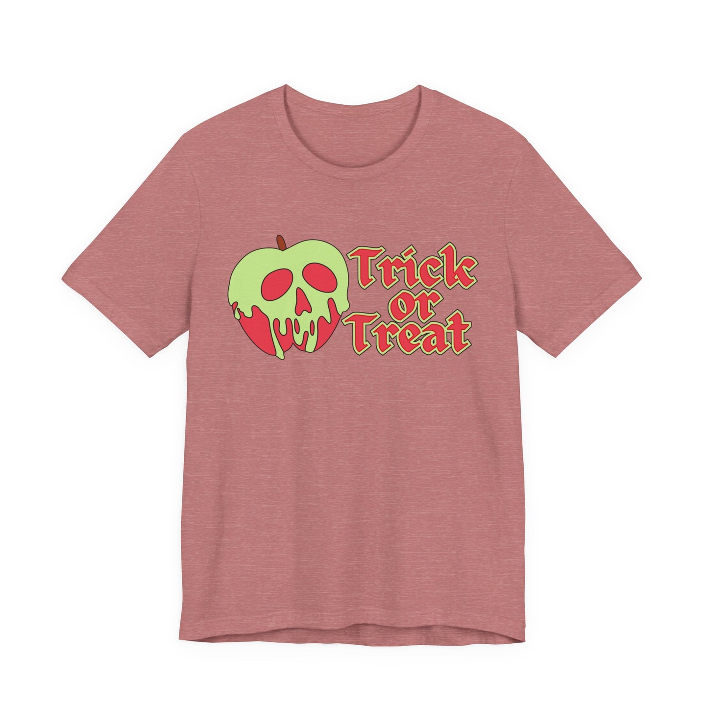 "Trick or Treat" Tee | Halloween Themed Apple Skull Graphic T-Shirt