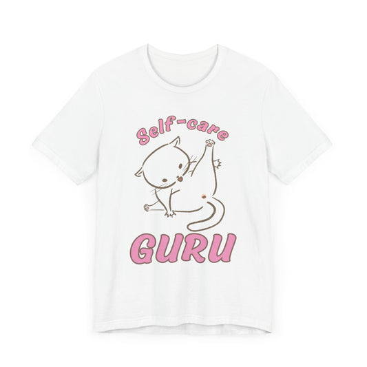 Self-Care Guru Tee | Funny Cat Graphic T-Shirt