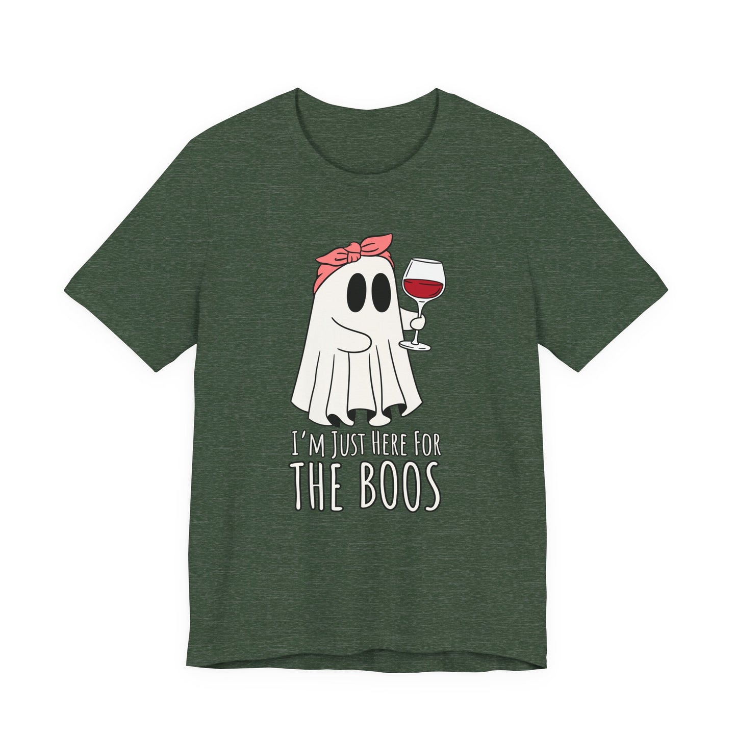 "I'm Just Here for the Boos" Tee | Women's Funny Halloween Graphic T-Shirt