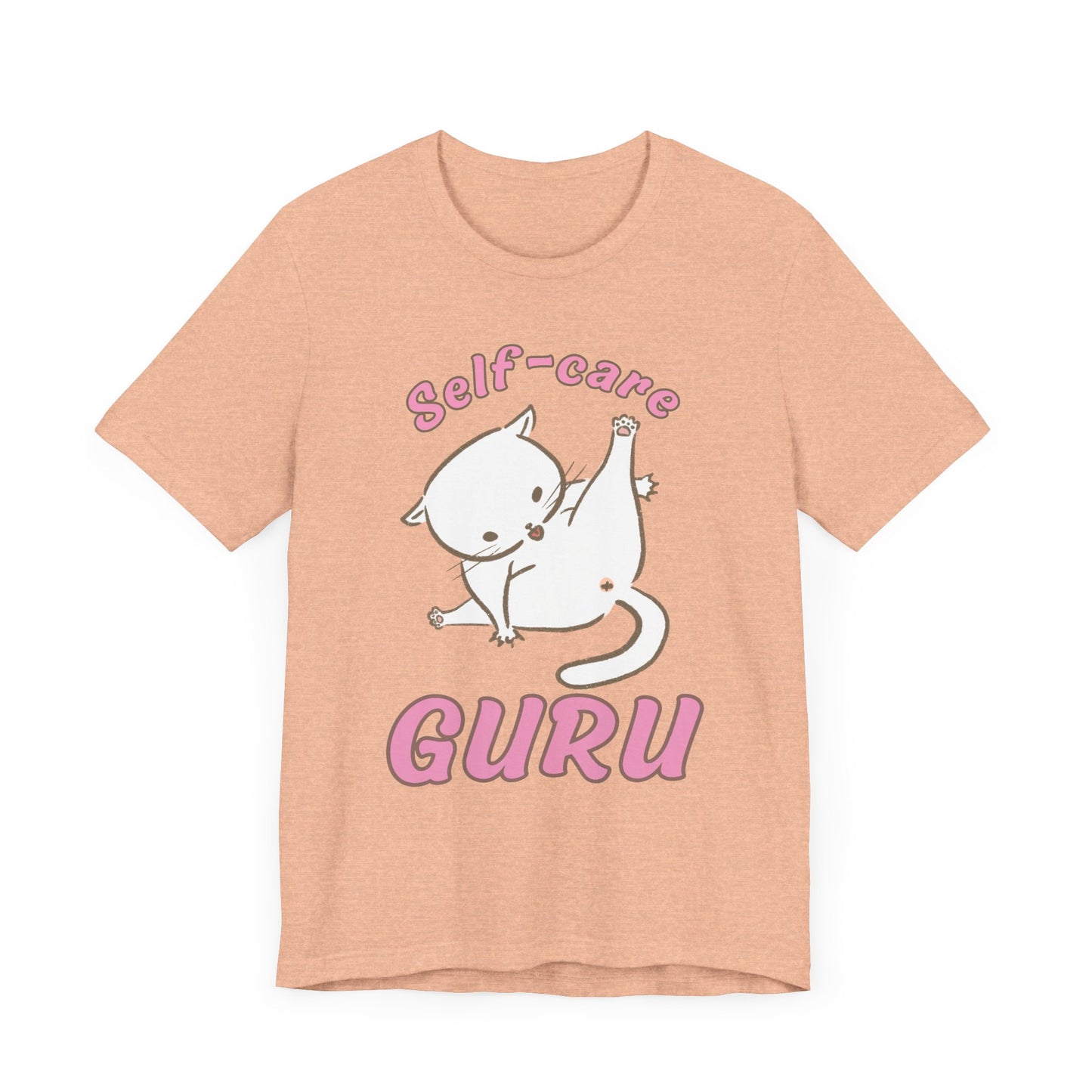 Self-Care Guru Tee | Funny Cat Graphic T-Shirt