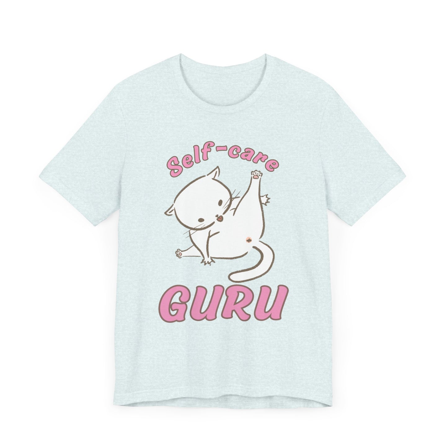 Self-Care Guru Tee | Funny Cat Graphic T-Shirt
