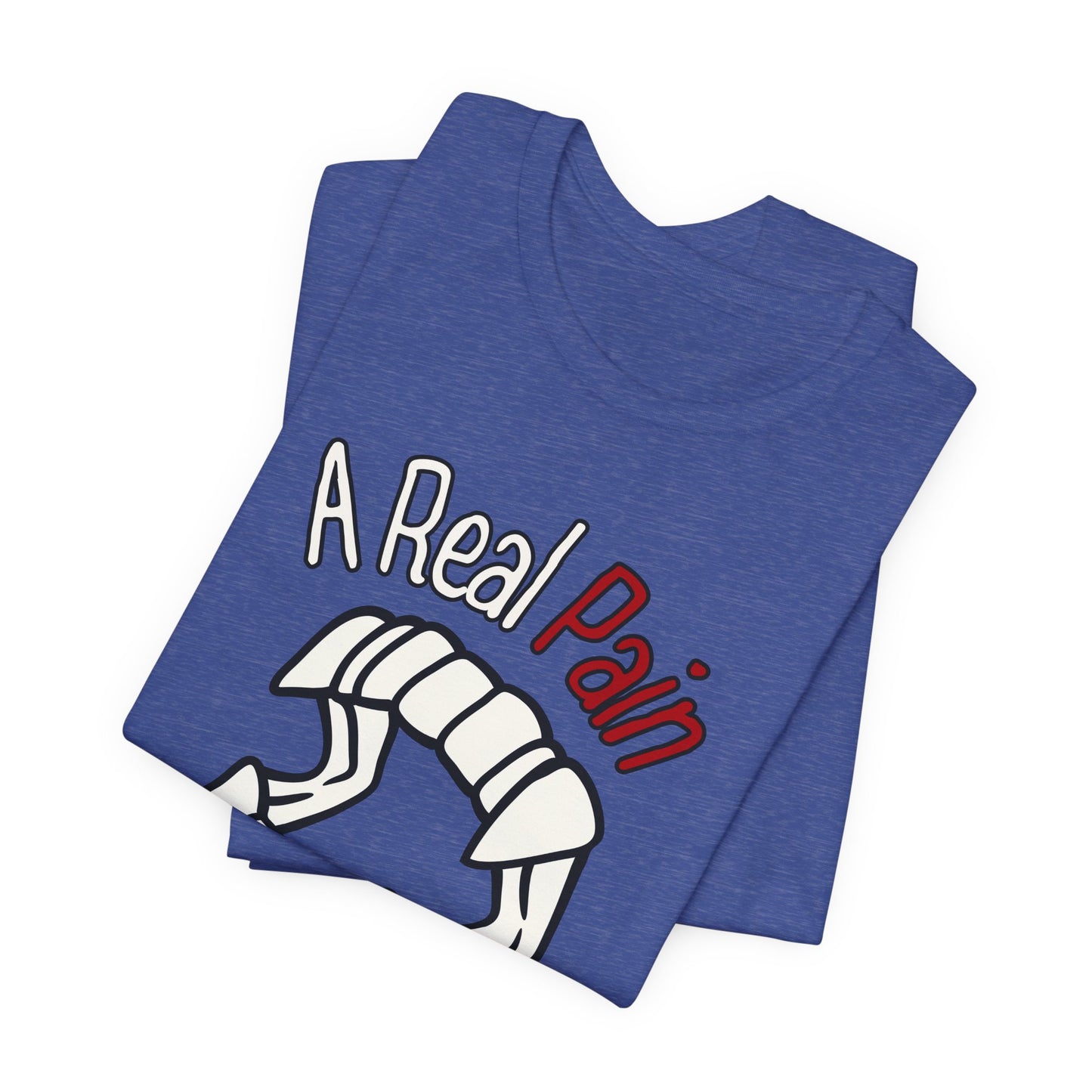 "A Real Pain in the Neck" Tee | Witty Halloween Vampire Teeth Graphic T-Shirt