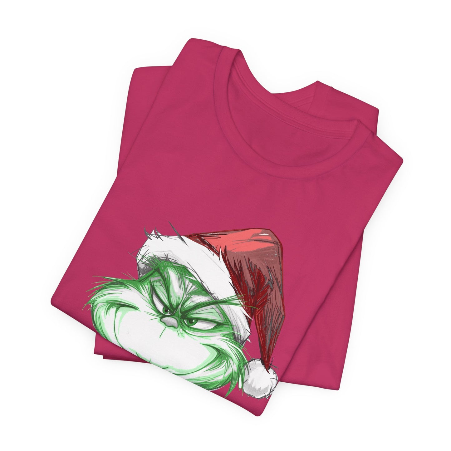 Resting Grinch Face Tee | Witty Christmas Graphic T-Shirt