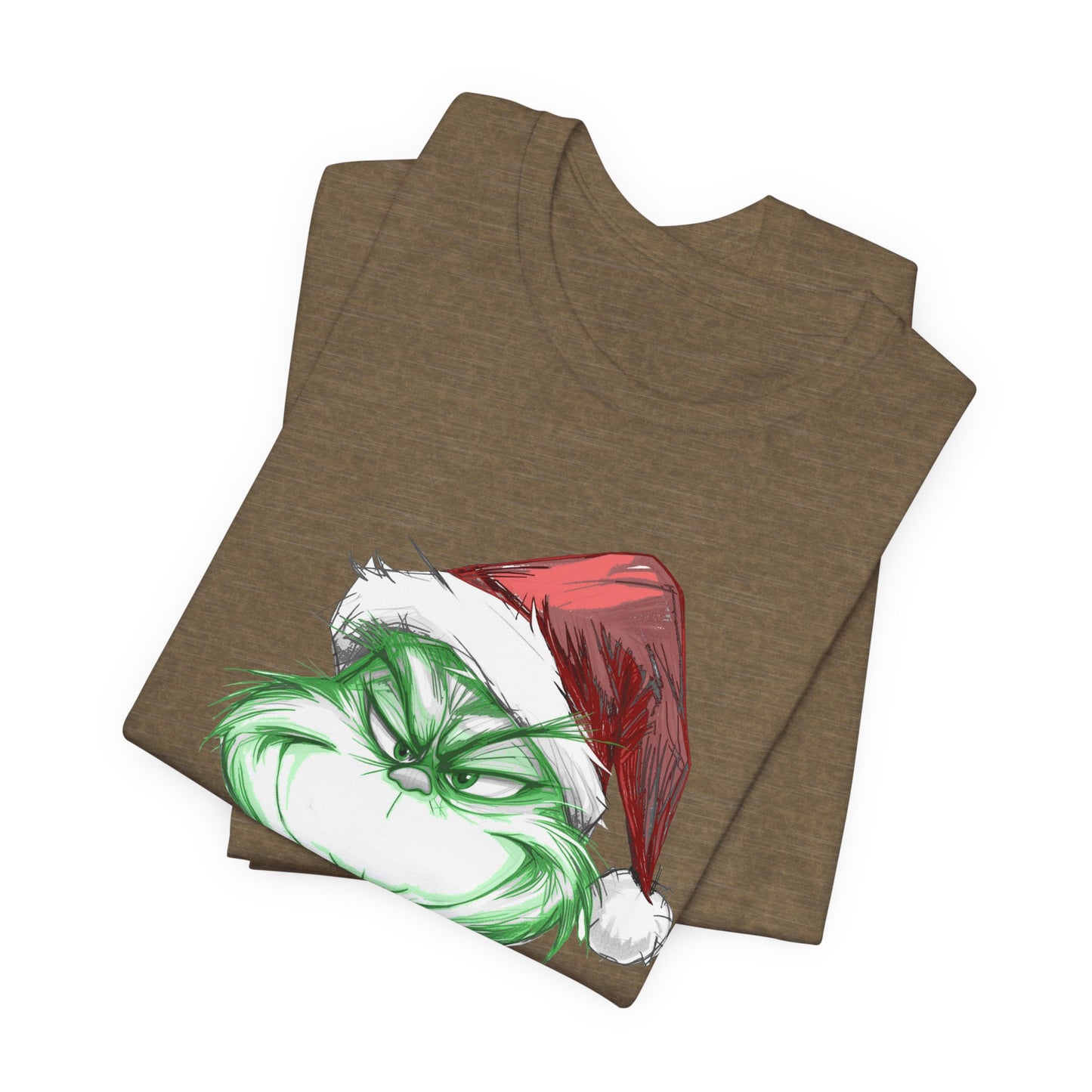 Resting Grinch Face Tee | Witty Christmas Graphic T-Shirt