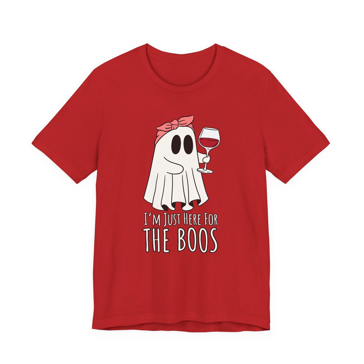 "I'm Just Here for the Boos" Tee | Women's Funny Halloween Graphic T-Shirt