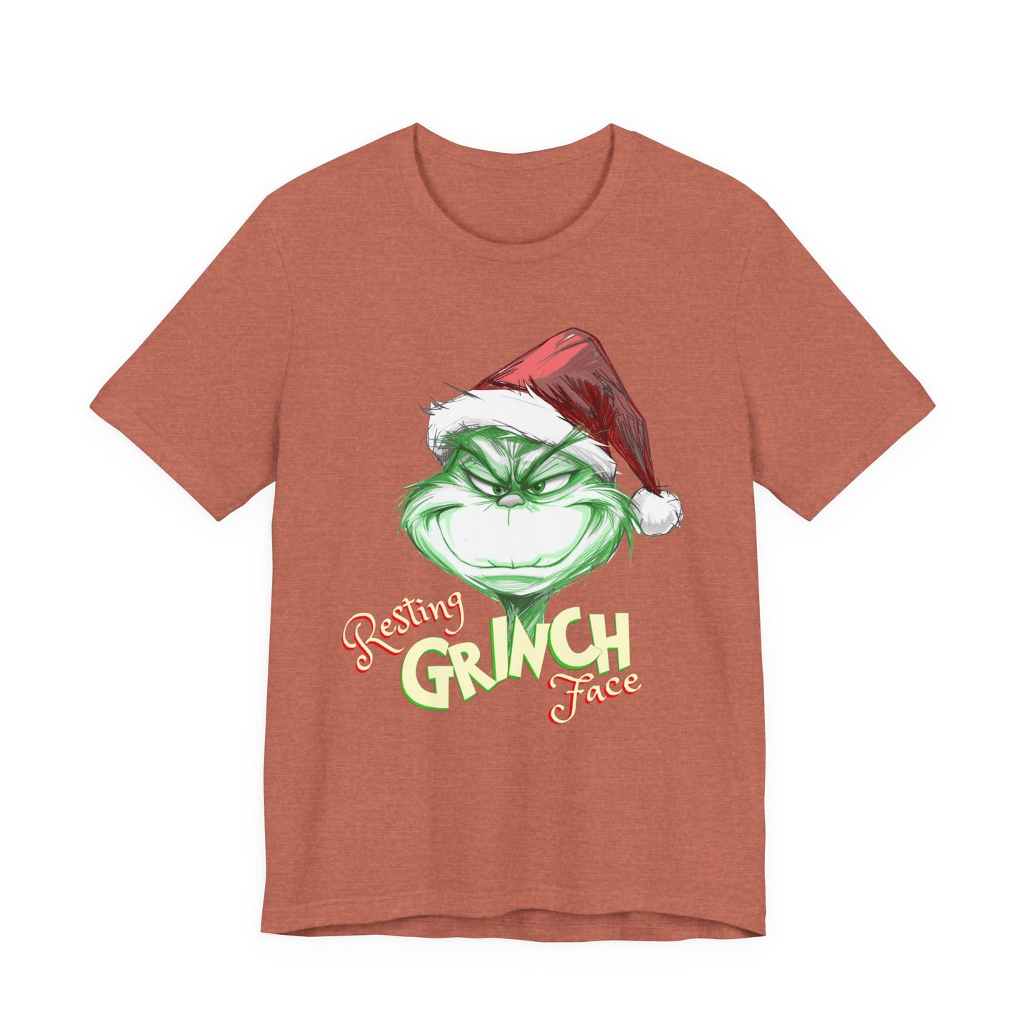 Resting Grinch Face Tee | Witty Christmas Graphic T-Shirt