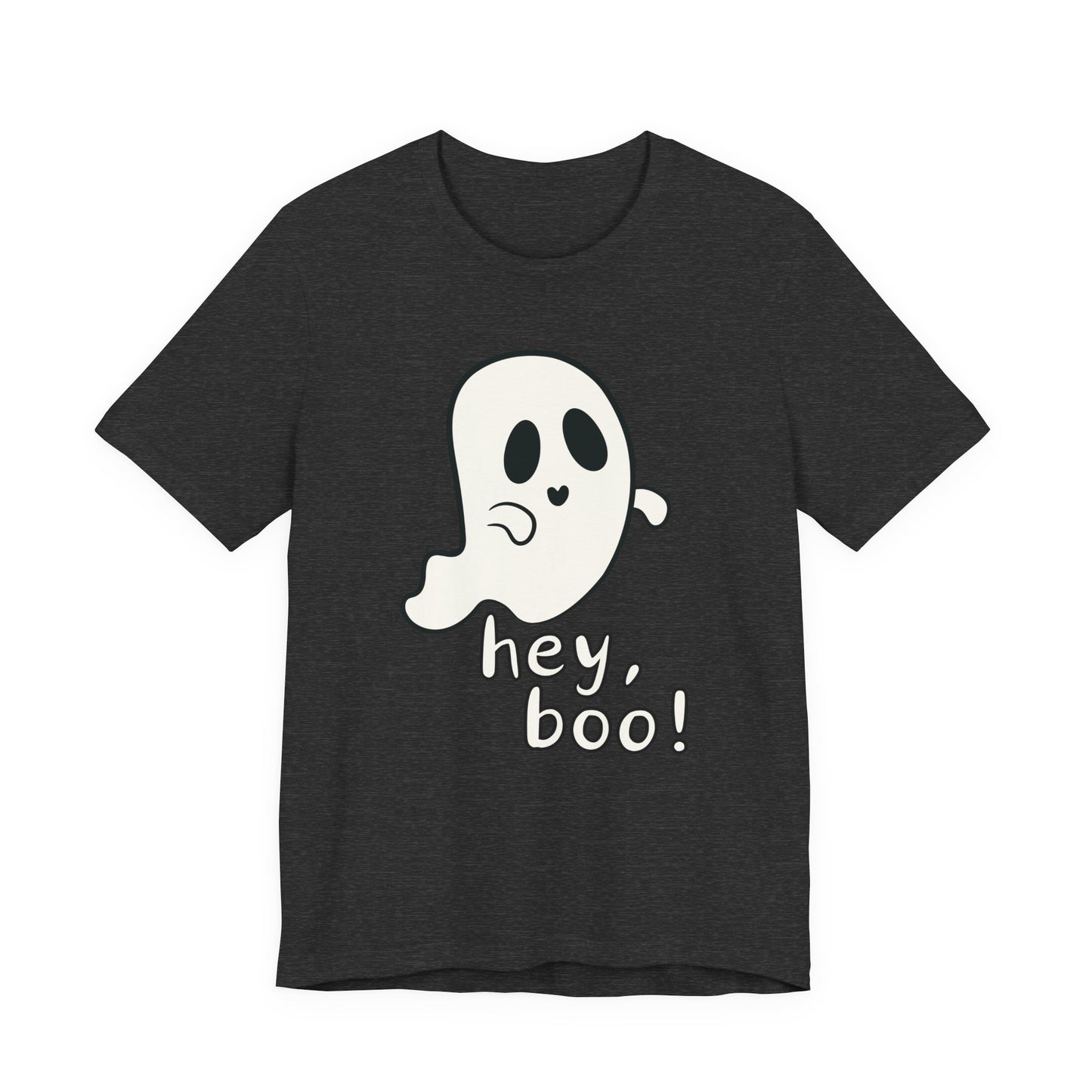 "Hey, Boo!" Ghost Tee | Cute Halloween Graphic T-Shirt