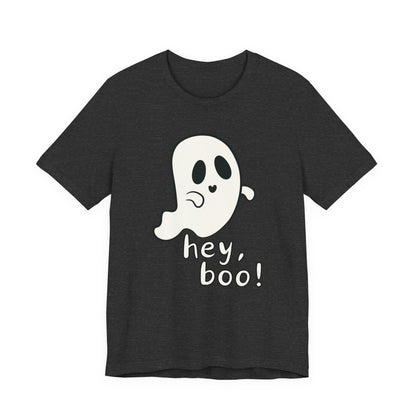 "Hey, Boo!" Ghost Tee | Cute Halloween Graphic T-Shirt