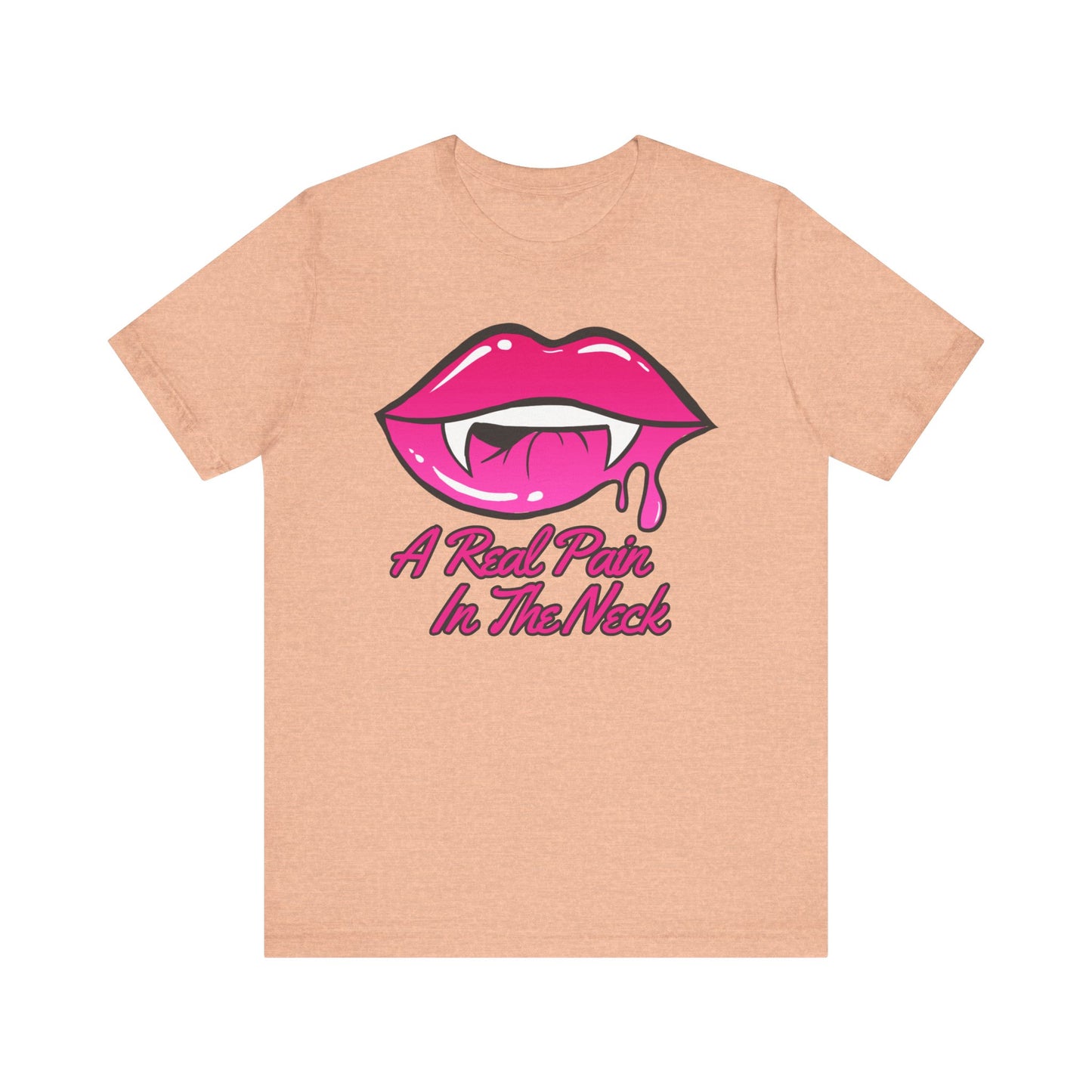 "A Real Pain in the Neck" Tee | Adult Halloween Themed Vampire Graphic T-Shirt