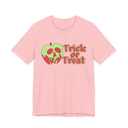 "Trick or Treat" Tee | Halloween Themed Apple Skull Graphic T-Shirt