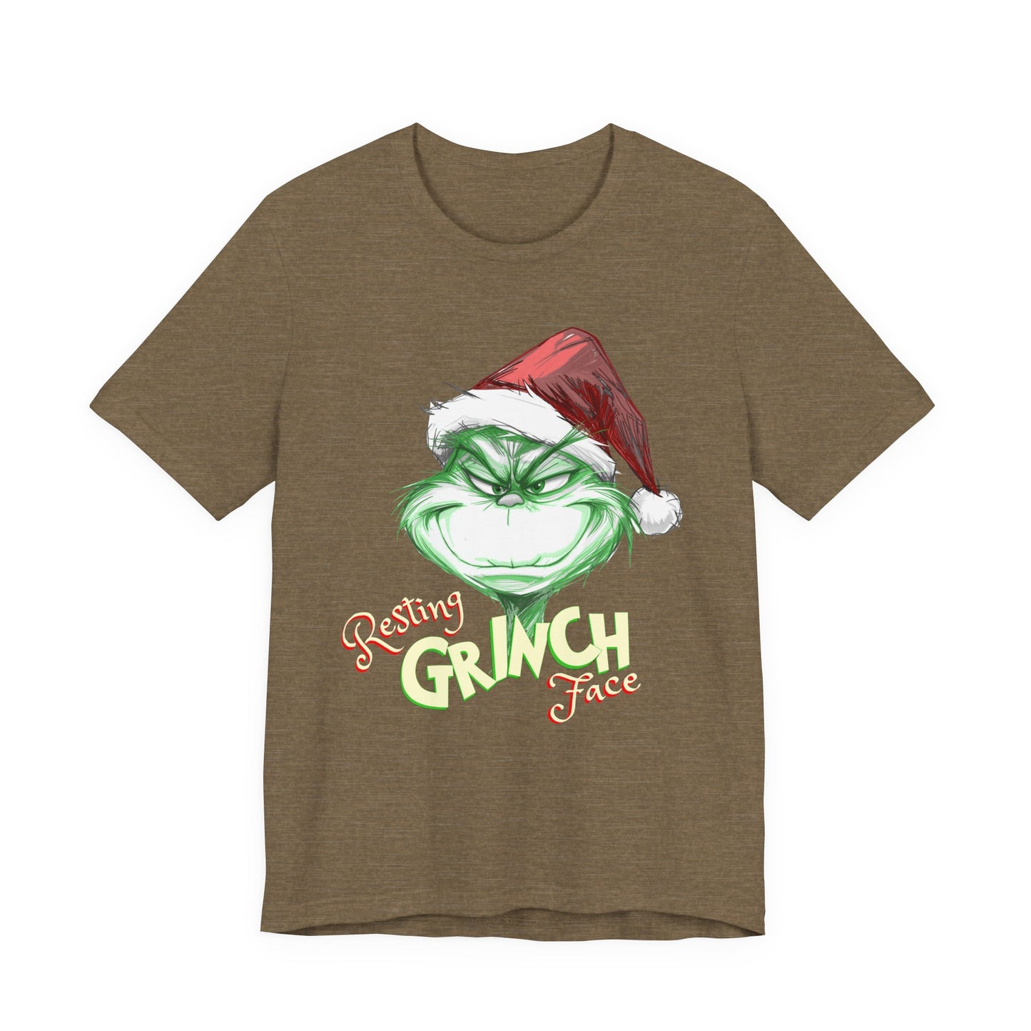 Resting Grinch Face Tee | Witty Christmas Graphic T-Shirt