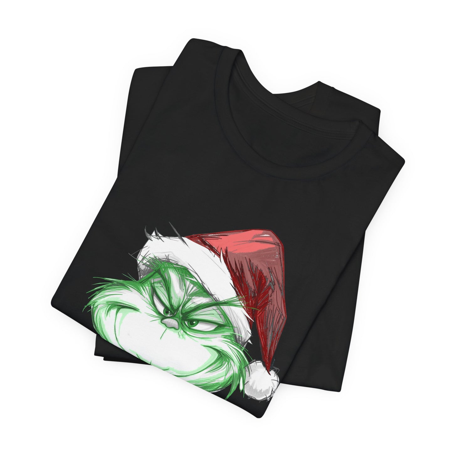 Resting Grinch Face Tee | Witty Christmas Graphic T-Shirt