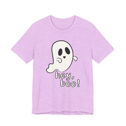 "Hey, Boo!" Ghost Tee | Cute Halloween Graphic T-Shirt