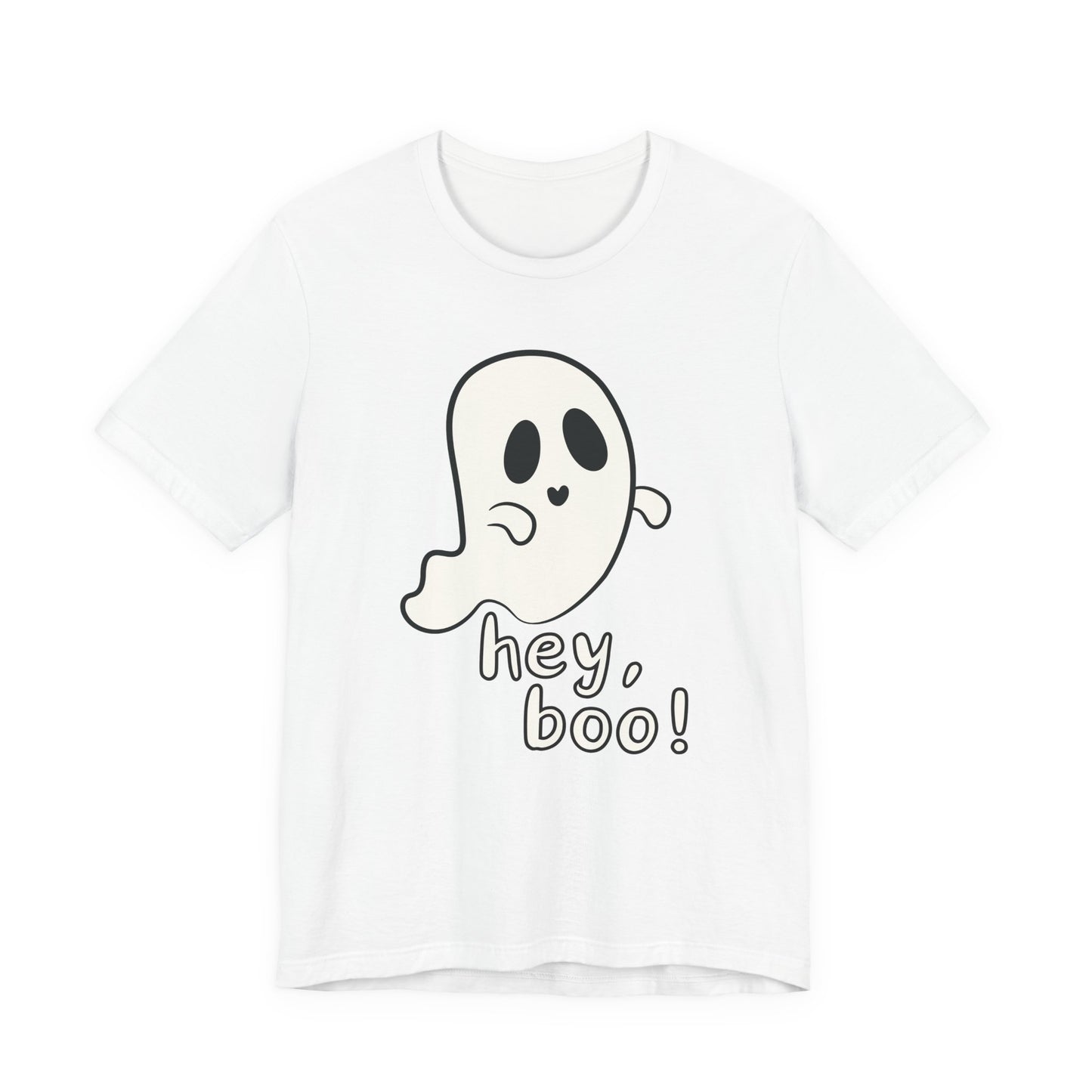 "Hey, Boo!" Ghost Tee | Cute Halloween Graphic T-Shirt