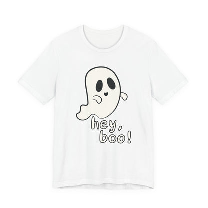 "Hey, Boo!" Ghost Tee | Cute Halloween Graphic T-Shirt