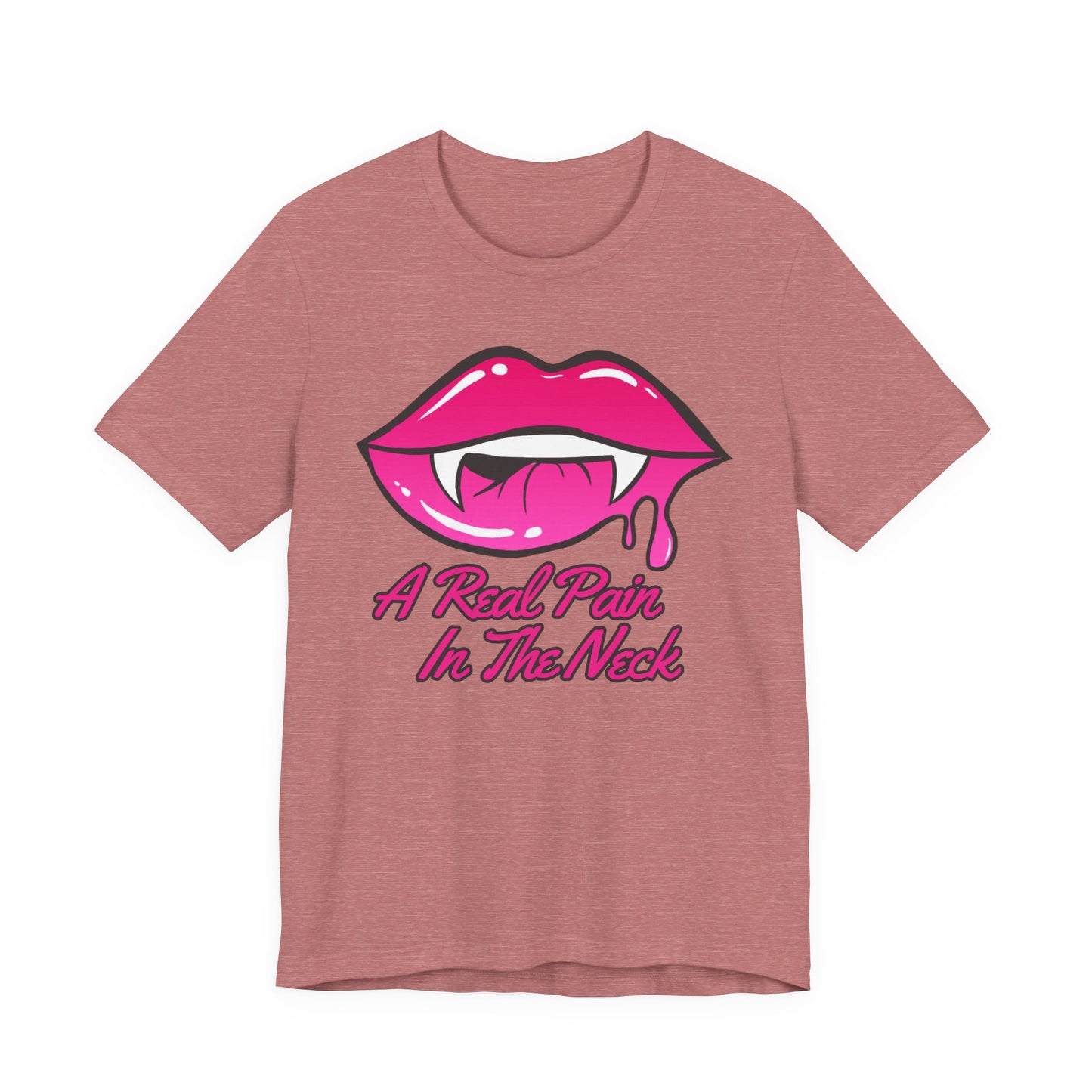 "A Real Pain in the Neck" Tee | Adult Halloween Themed Vampire Graphic T-Shirt