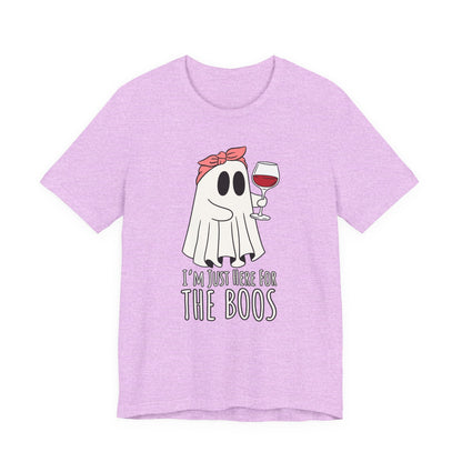 "I'm Just Here for the Boos" Tee | Women's Funny Halloween Graphic T-Shirt