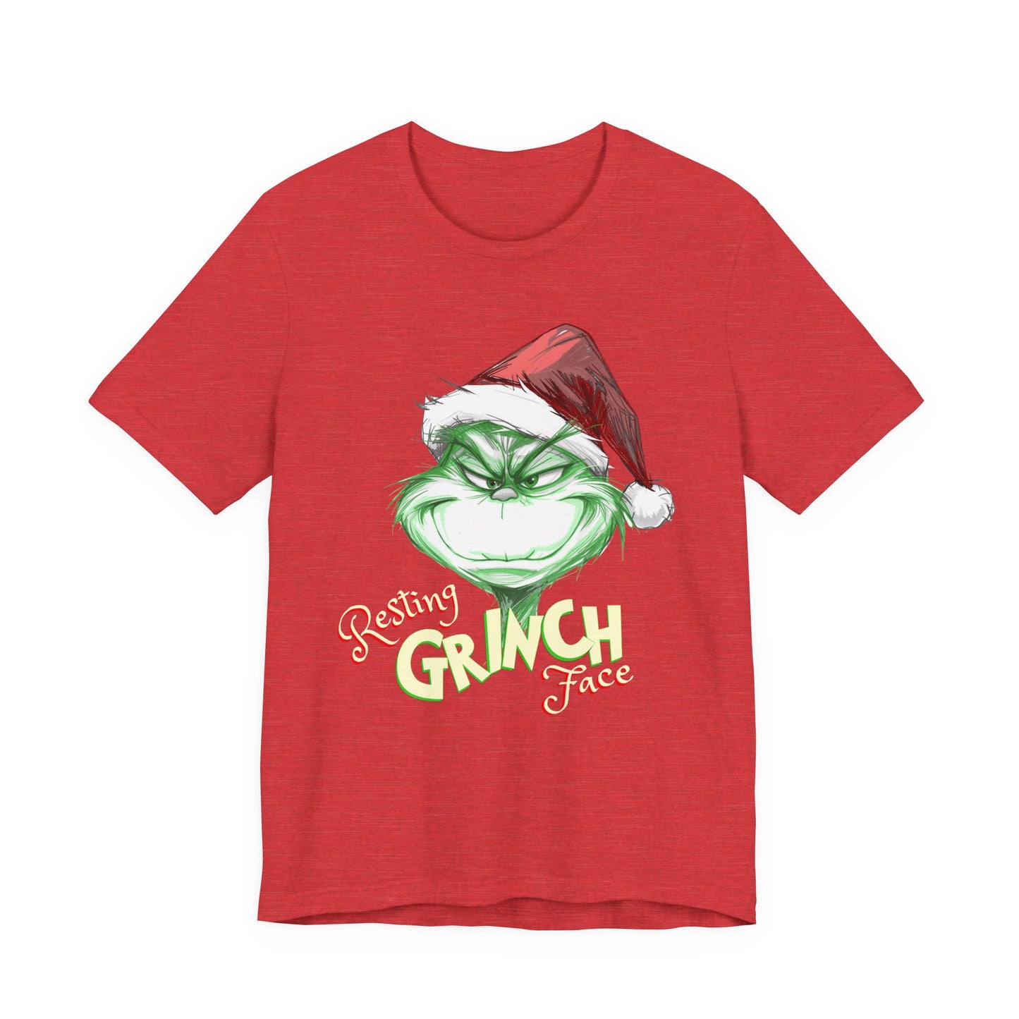 Resting Grinch Face Tee | Witty Christmas Graphic T-Shirt